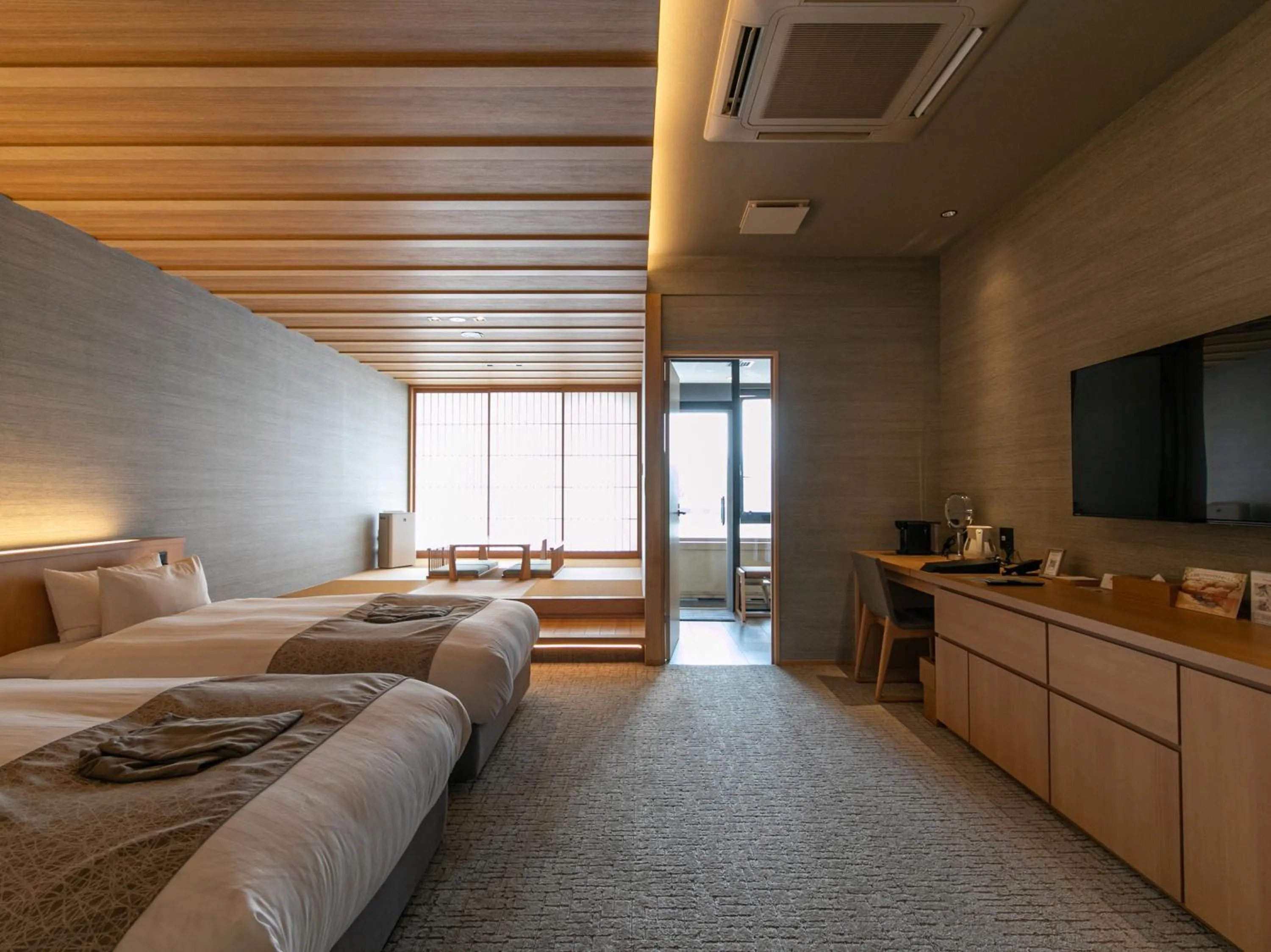 Bed in Hitoyoshi Onsen Nabeya