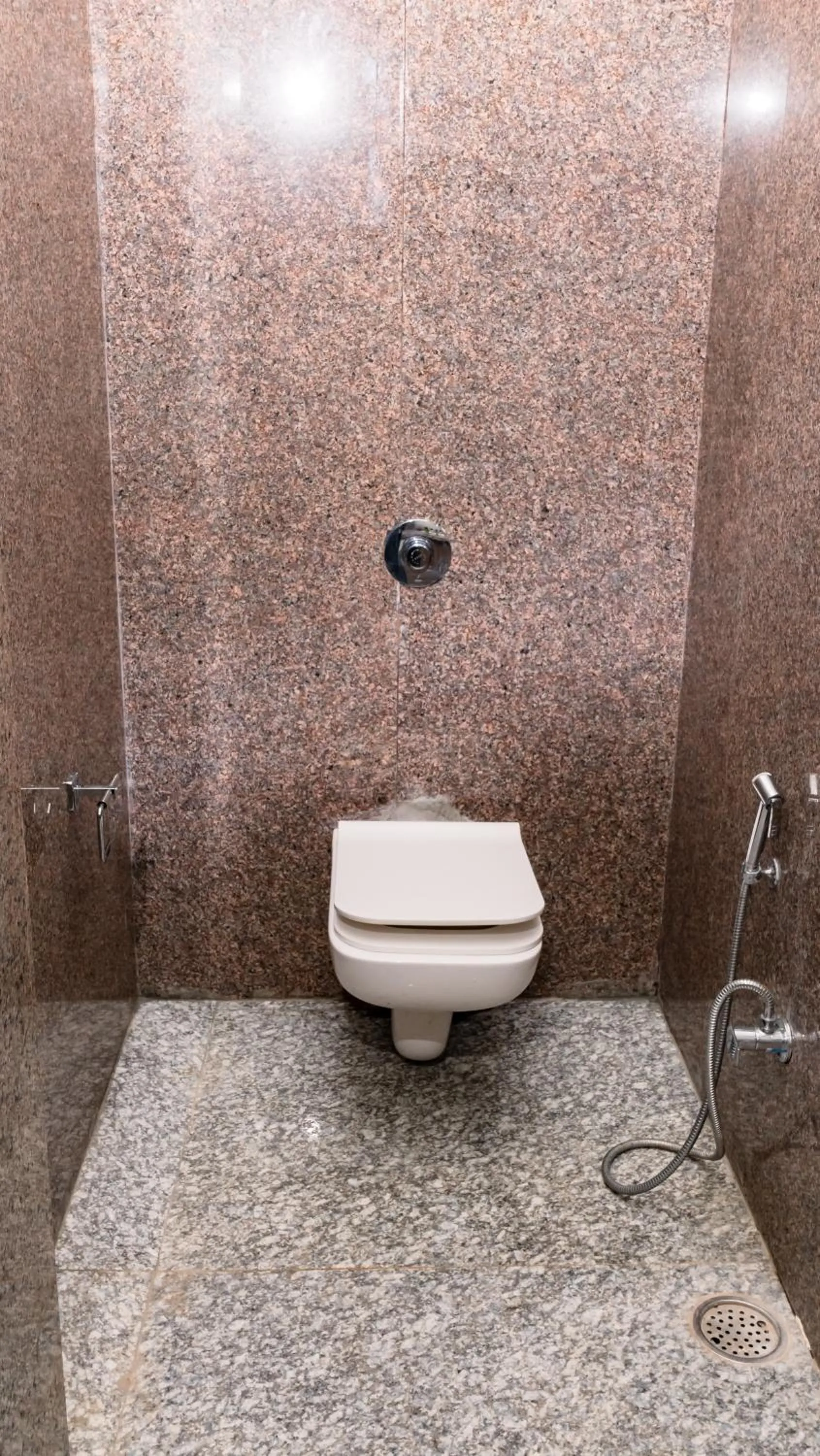 Toilet in sand castle resort