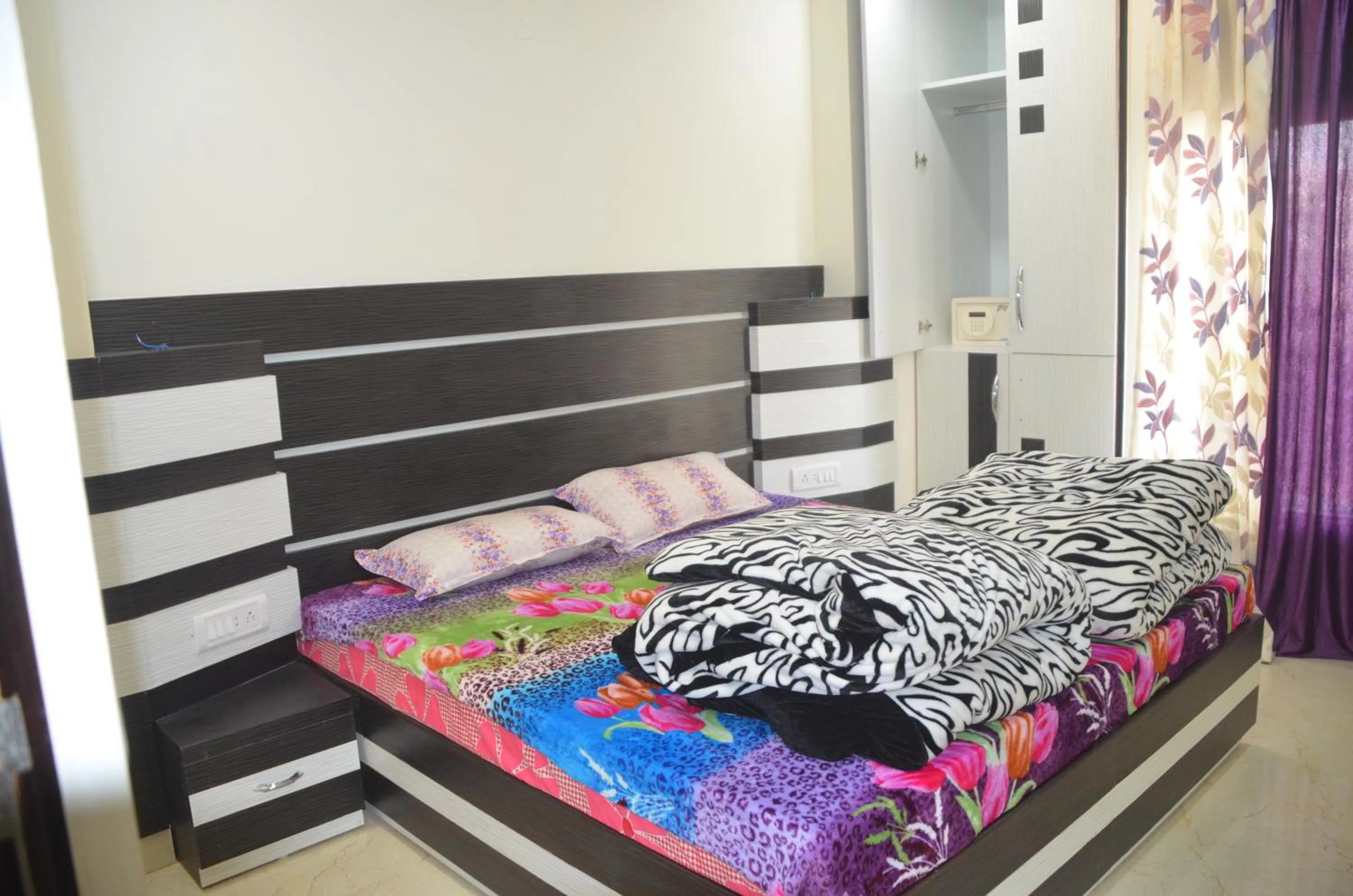 Bedroom, Bed in Goel Residency