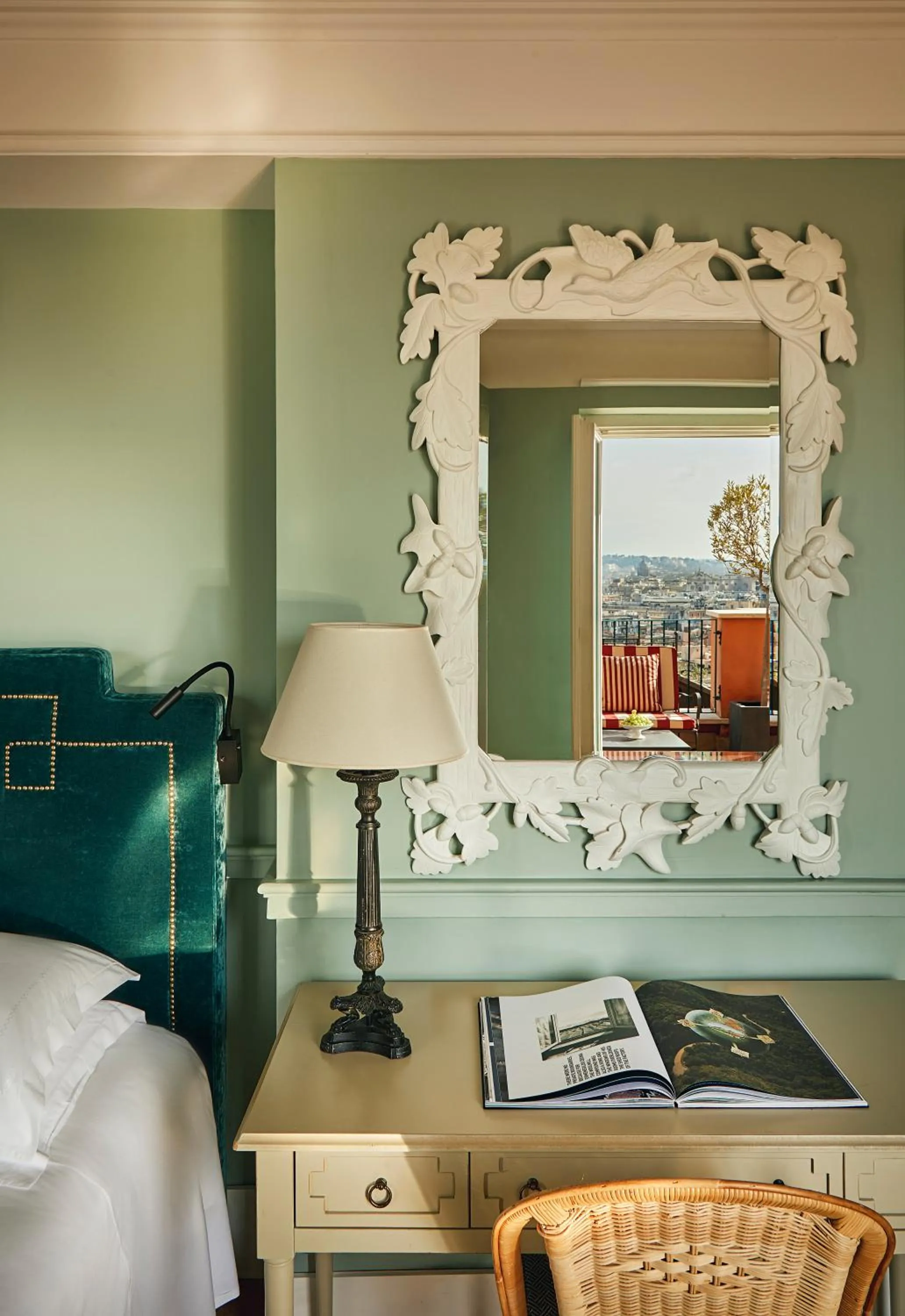 Decorative detail, Bed in Rocco Forte Hotel De La Ville