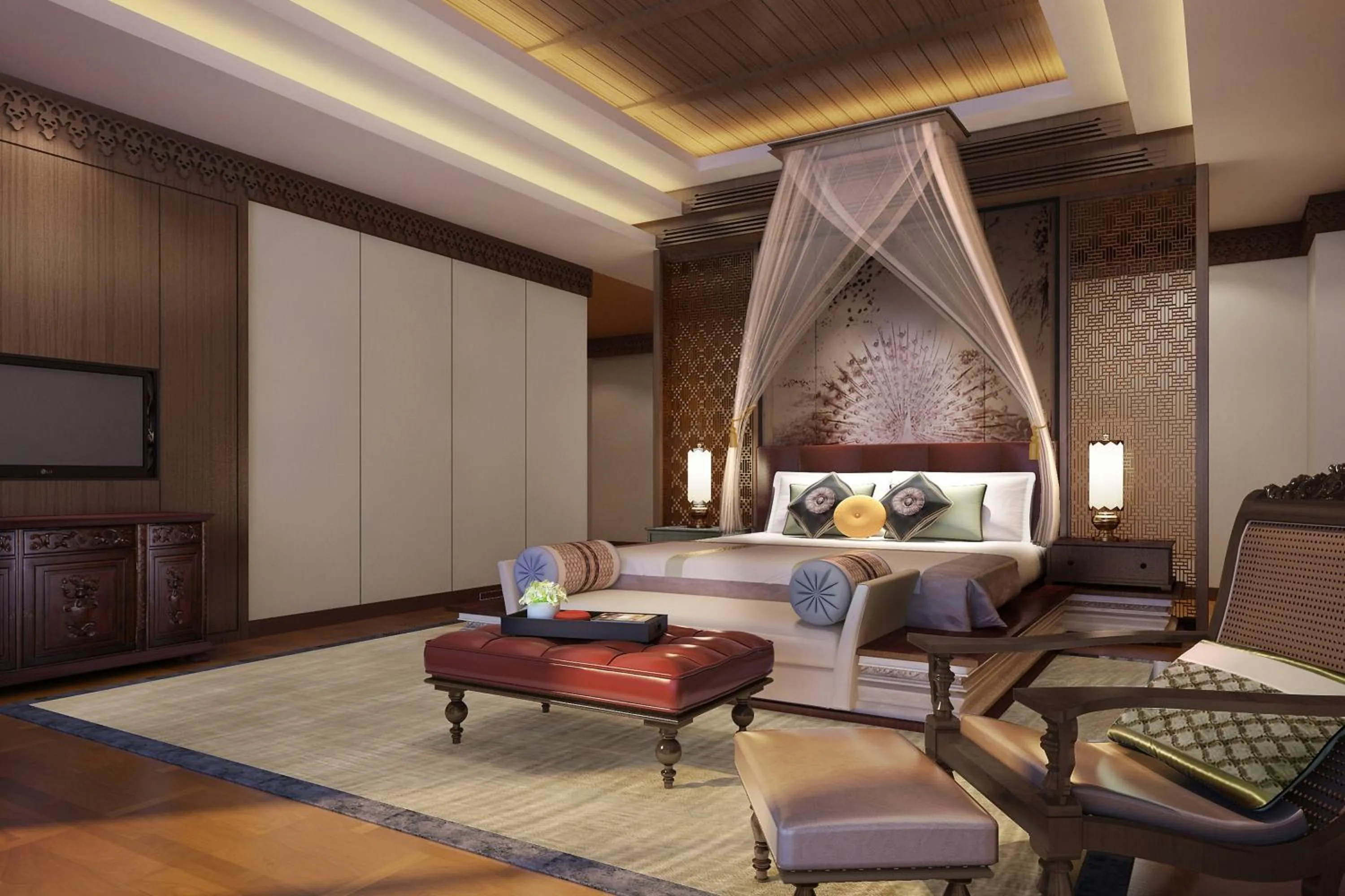 Living room, Bed in Sheraton Grand Xishuangbanna Hotel