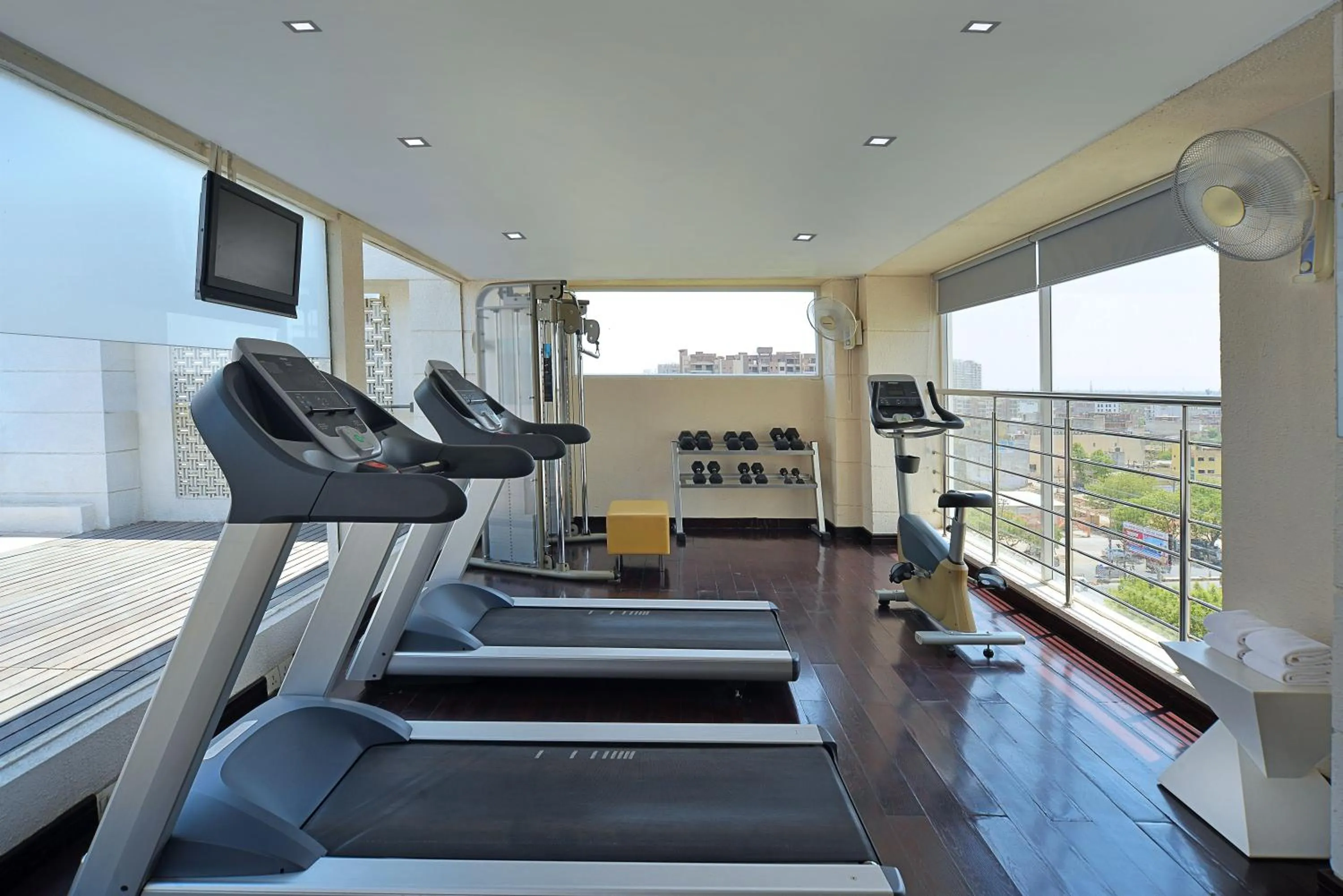 Fitness centre/facilities in Radisson Hotel Agra