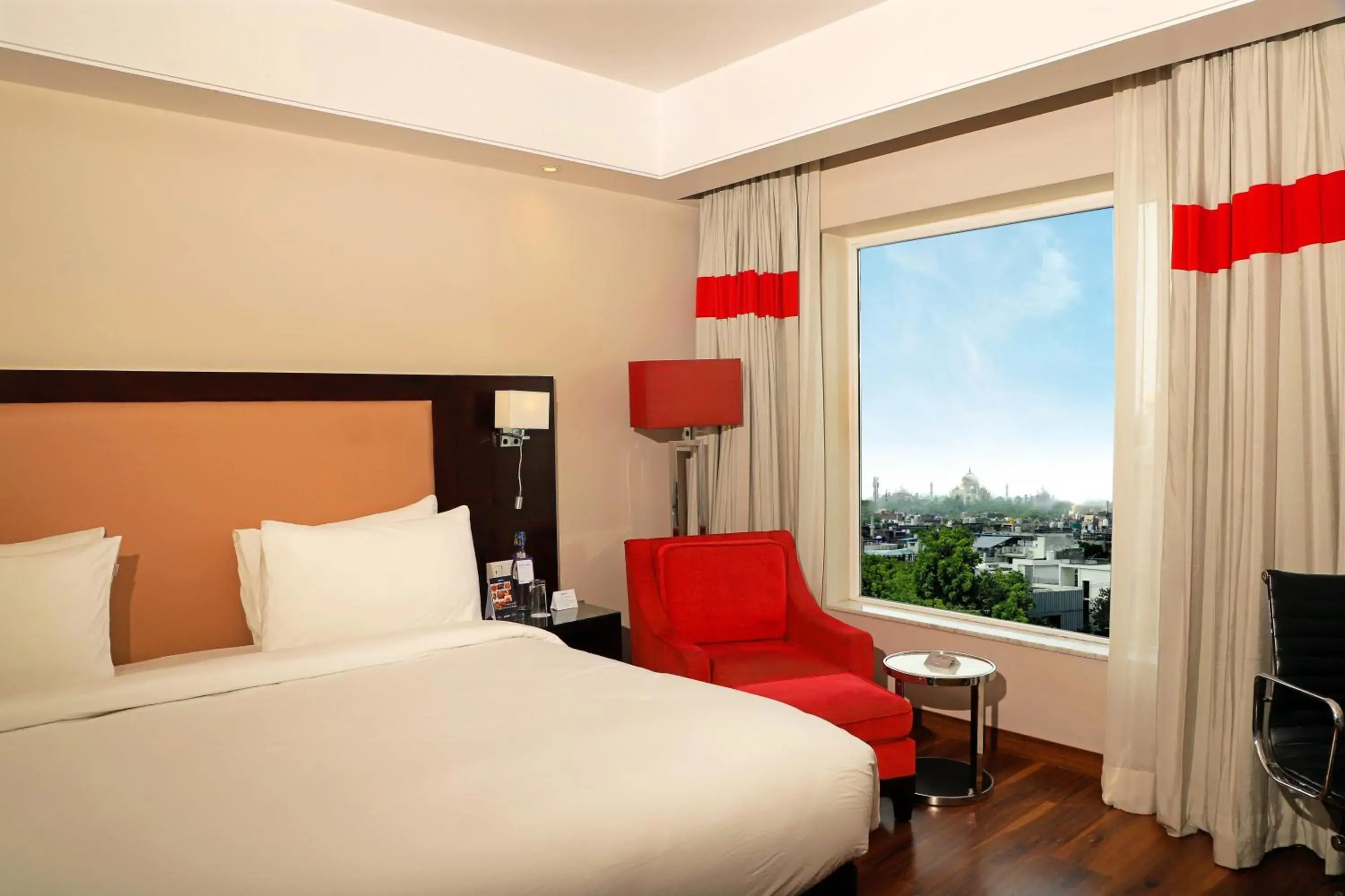 View (from property/room), Bed in Radisson Hotel Agra View (from property/room), Bed in Radisson Hotel Agra