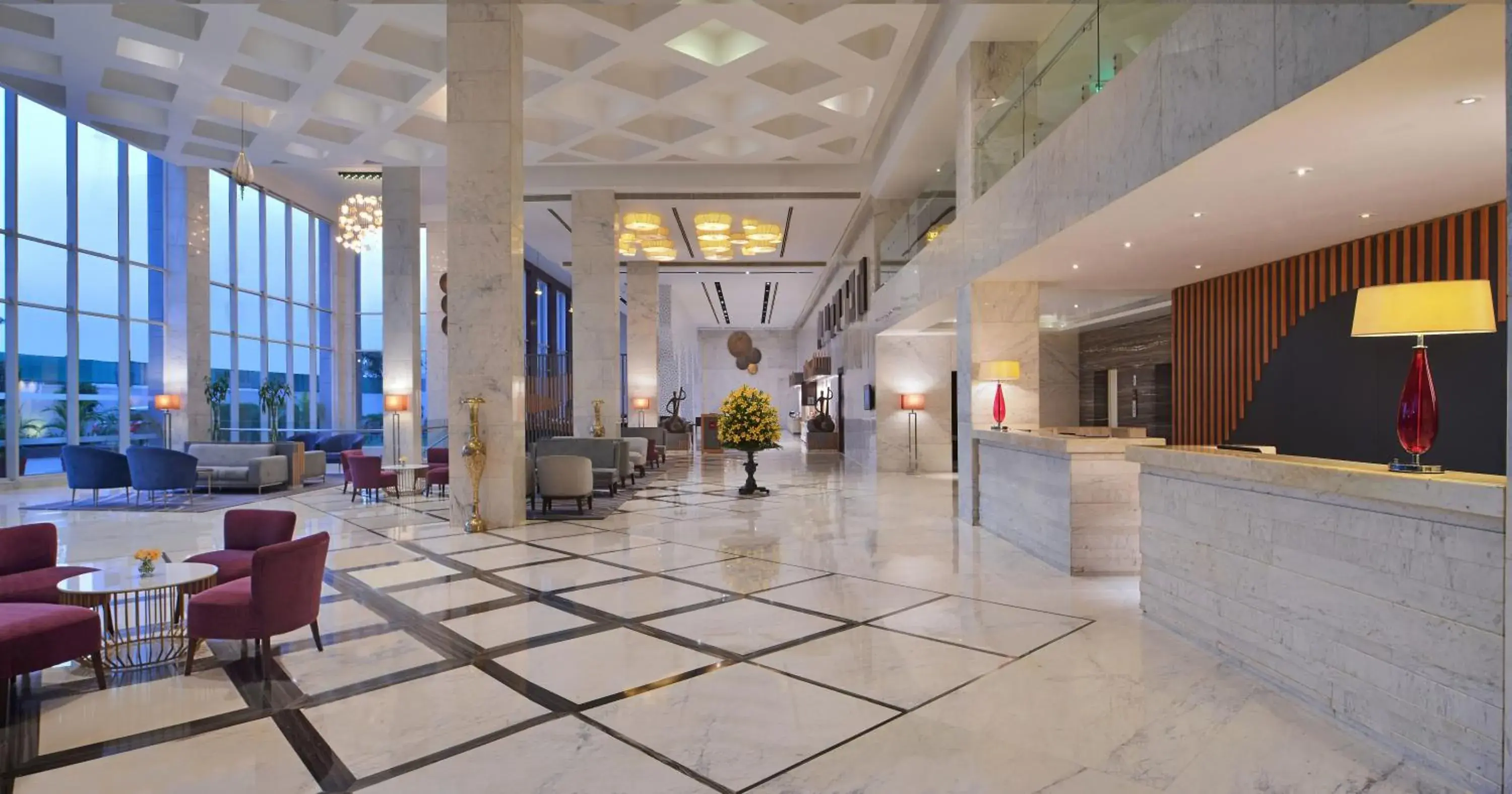 Lobby or reception in Radisson Hotel Agra Lobby or reception in Radisson Hotel Agra