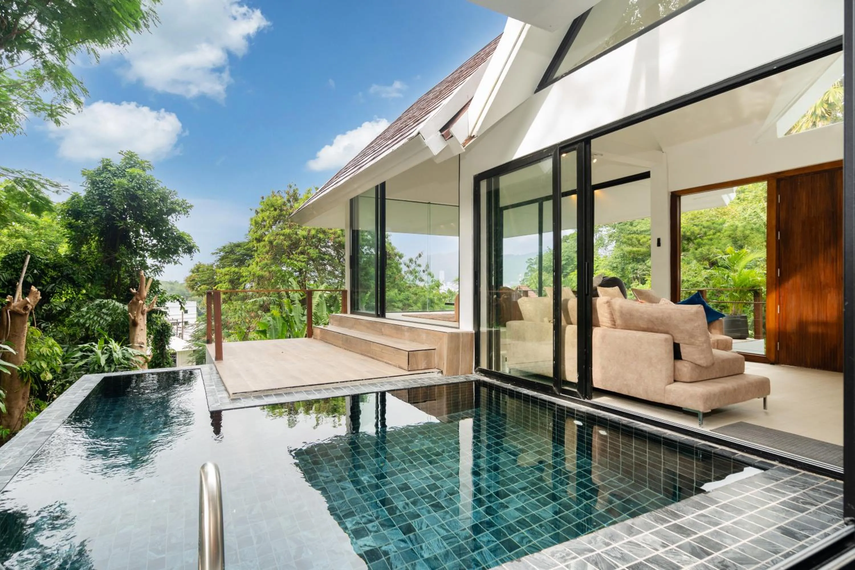 Pool view in patong hill villa 3