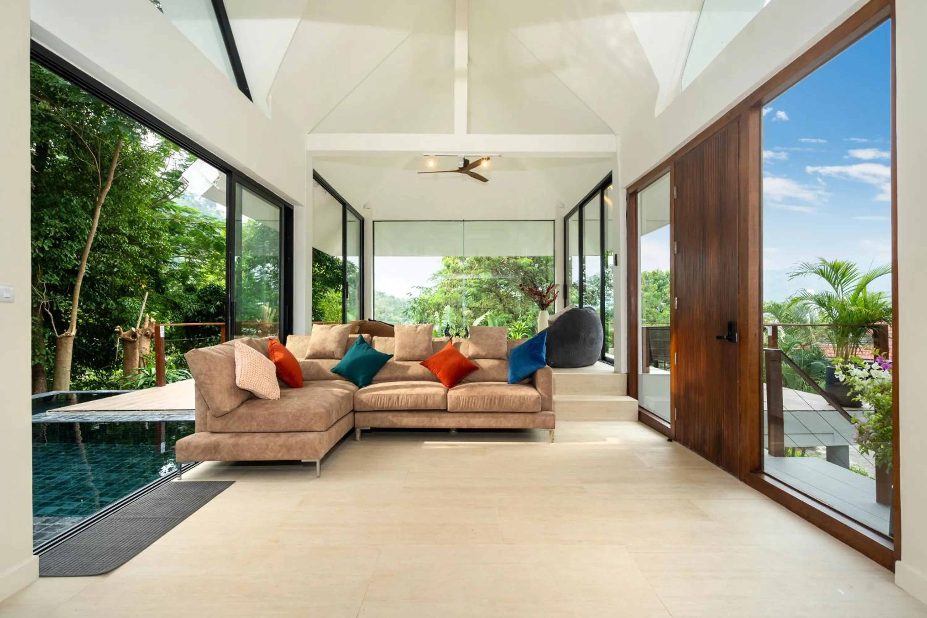 Living room in patong hill villa 3