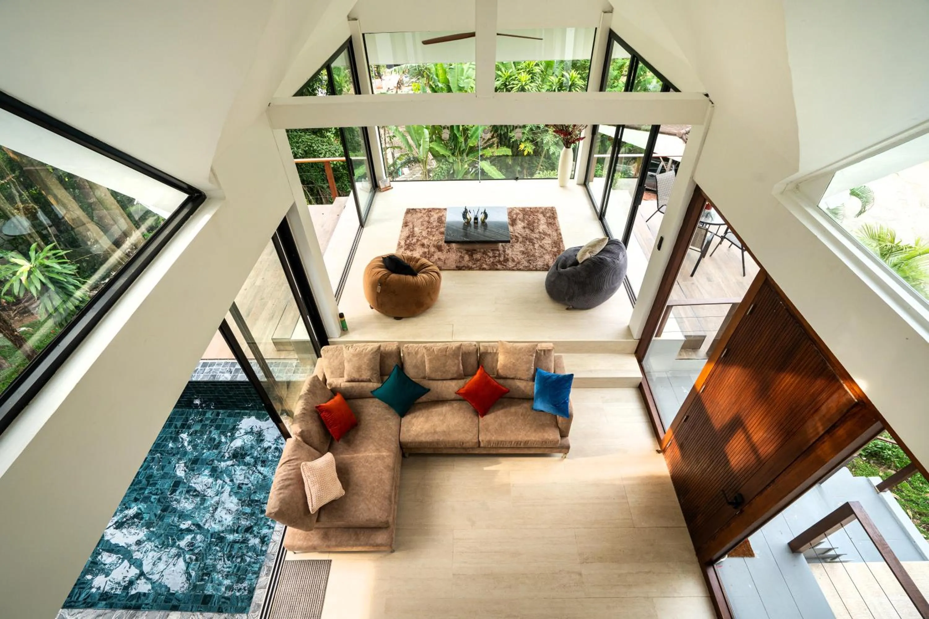 Living room in patong hill villa 3