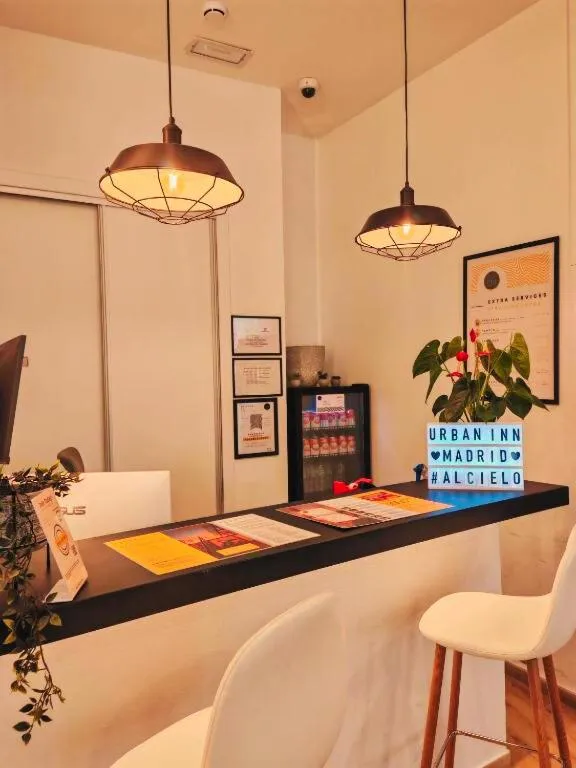 Lobby or reception in Urban Inn Capsule Madrid