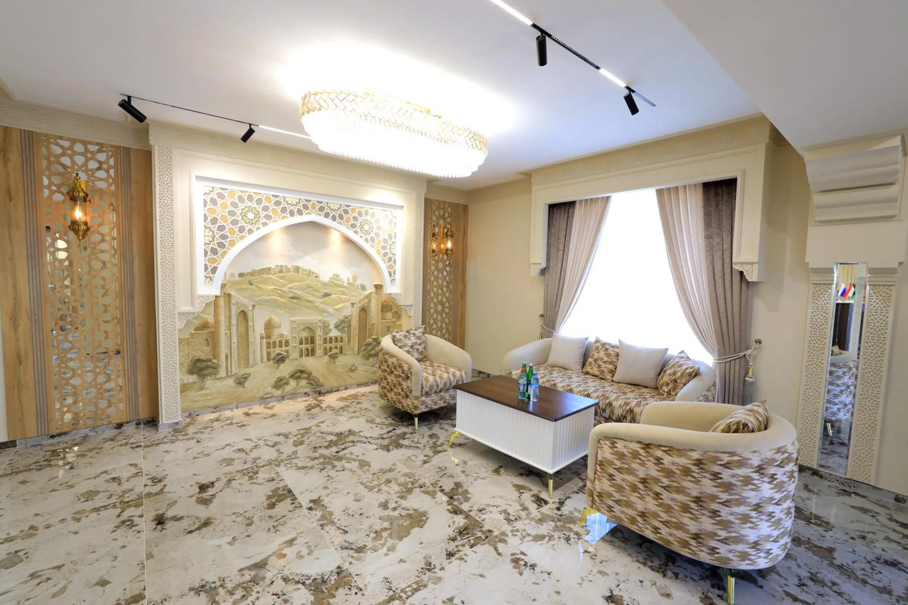 Communal lounge/ TV room, Bed in AMIR PLAZA hotel