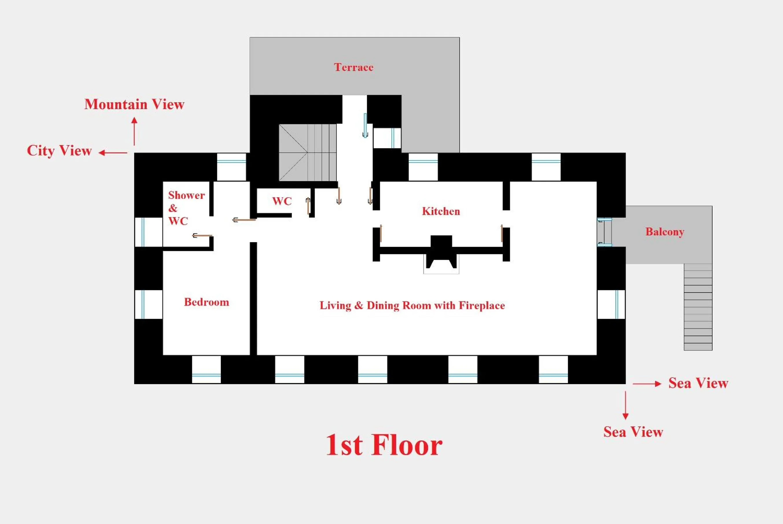 Floor plan in Villa Captain