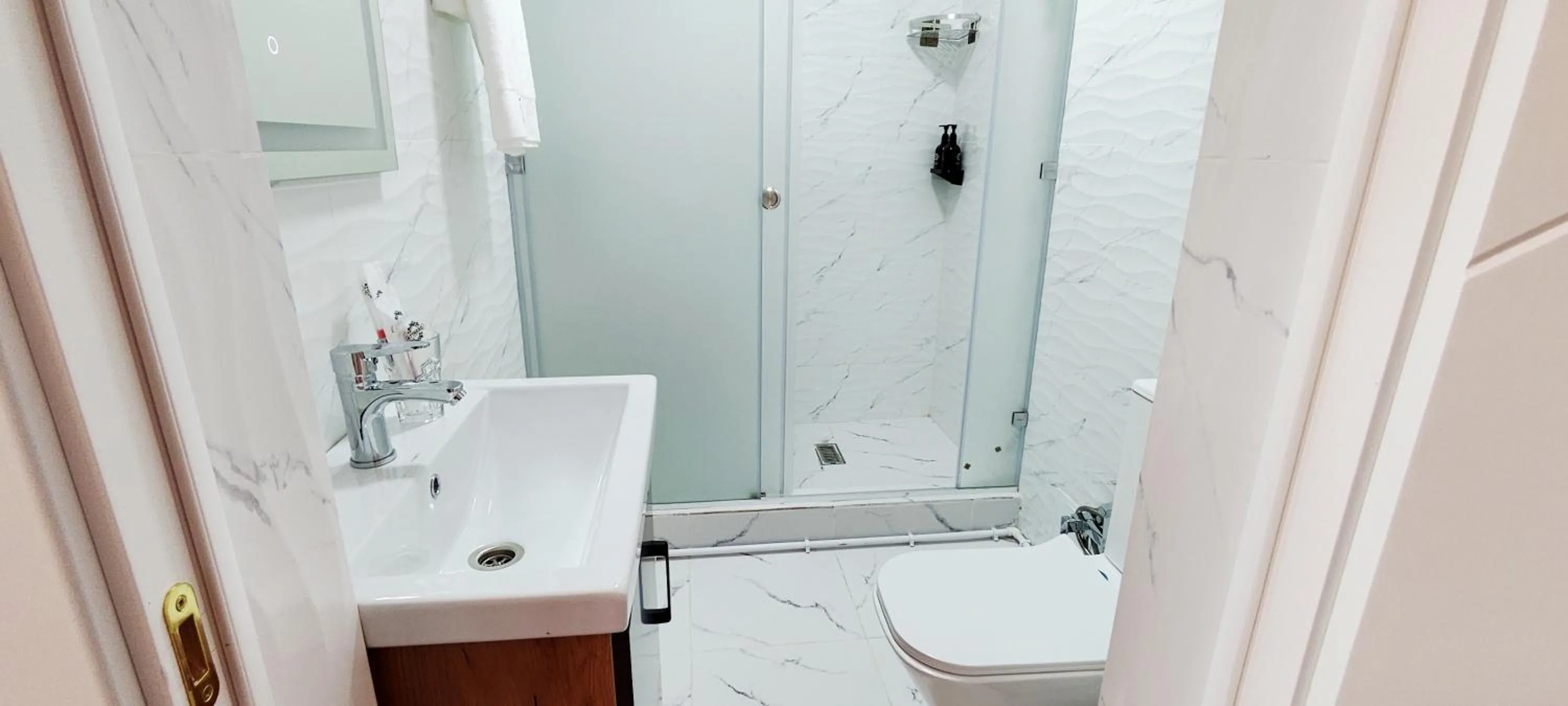 Shower in Cozy Hotel