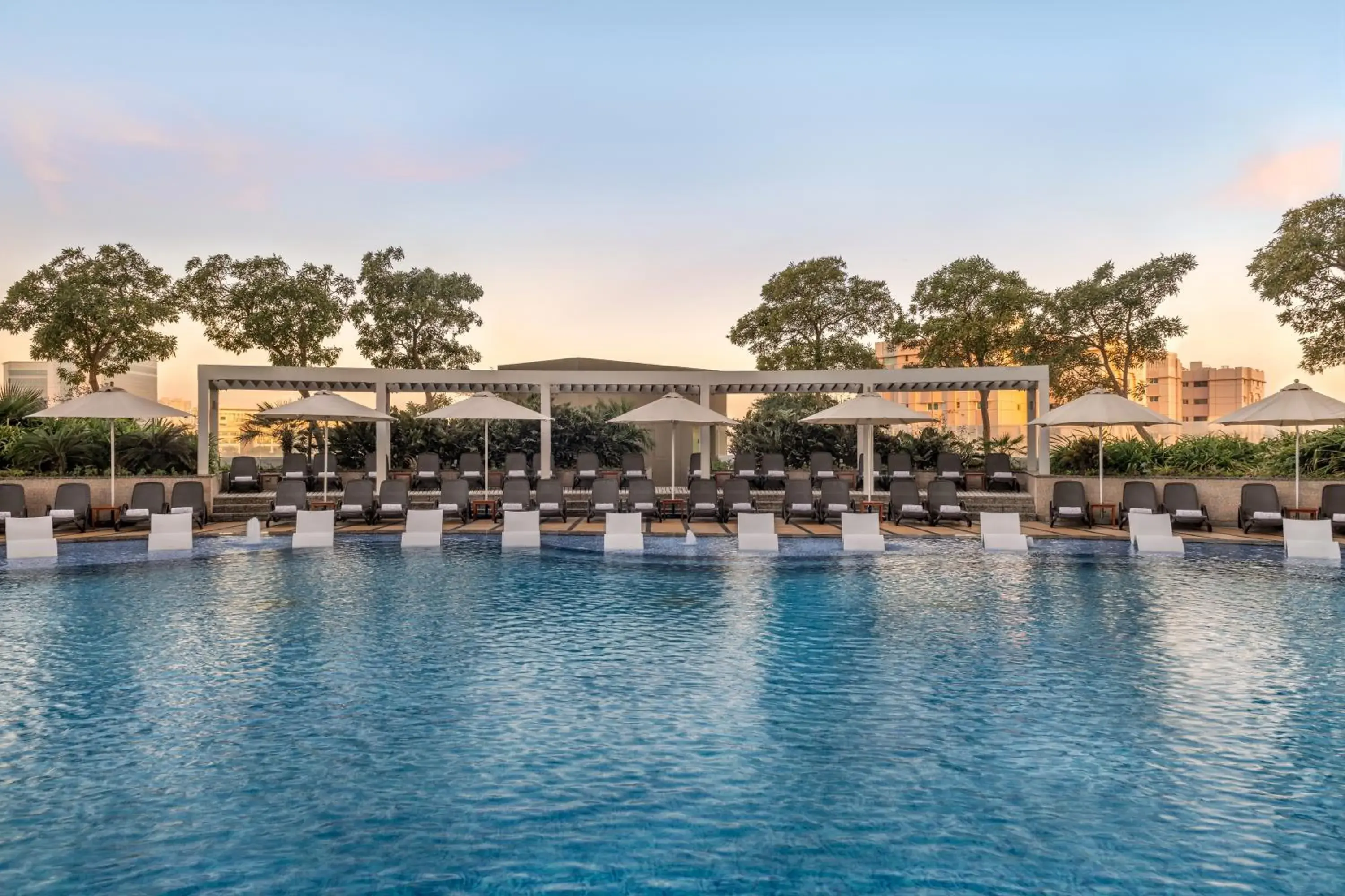 Pool view in Hyatt Regency Dubai Creek Heights Pool view in Hyatt Regency Dubai Creek Heights