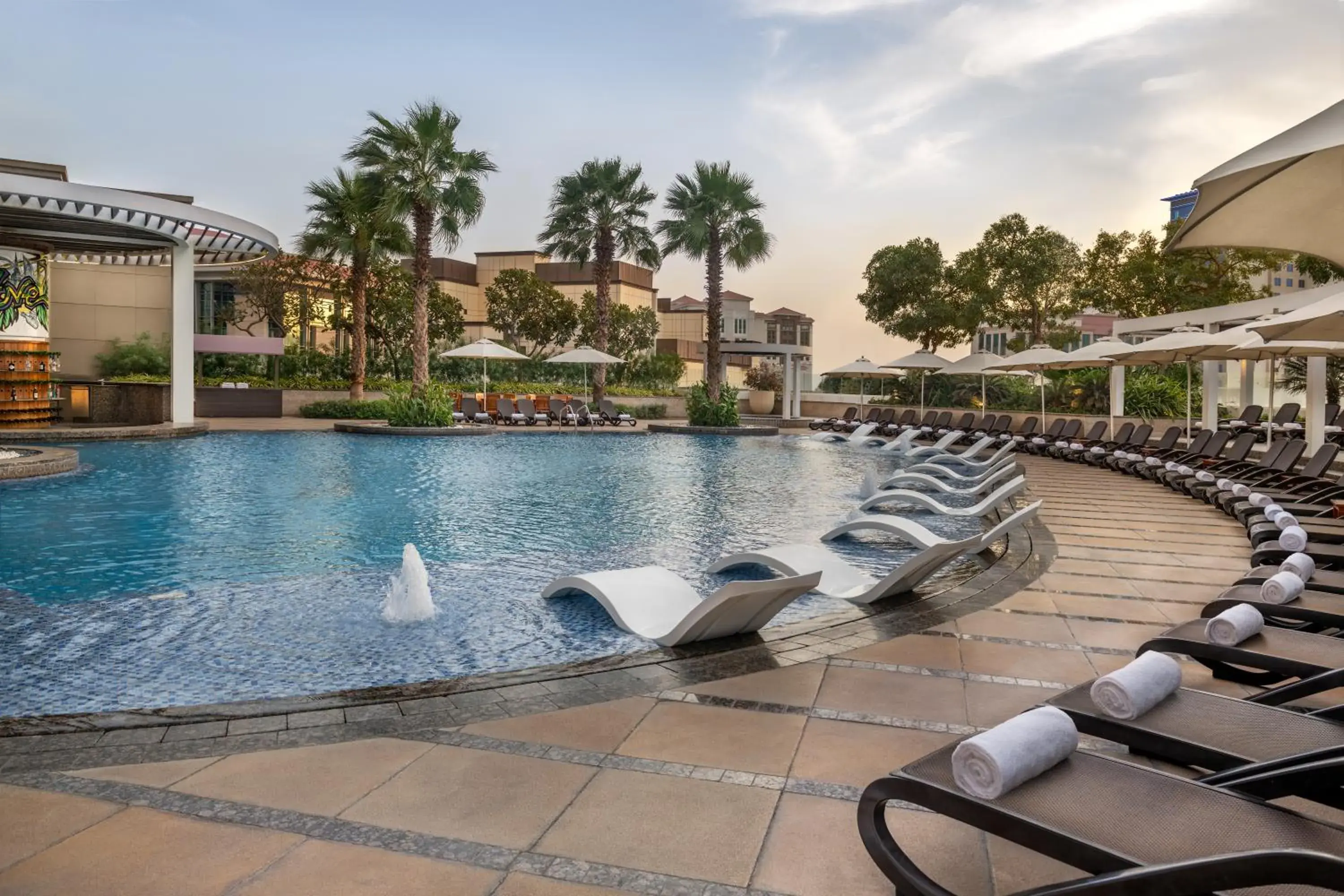 Pool view in Hyatt Regency Dubai Creek Heights Pool view in Hyatt Regency Dubai Creek Heights