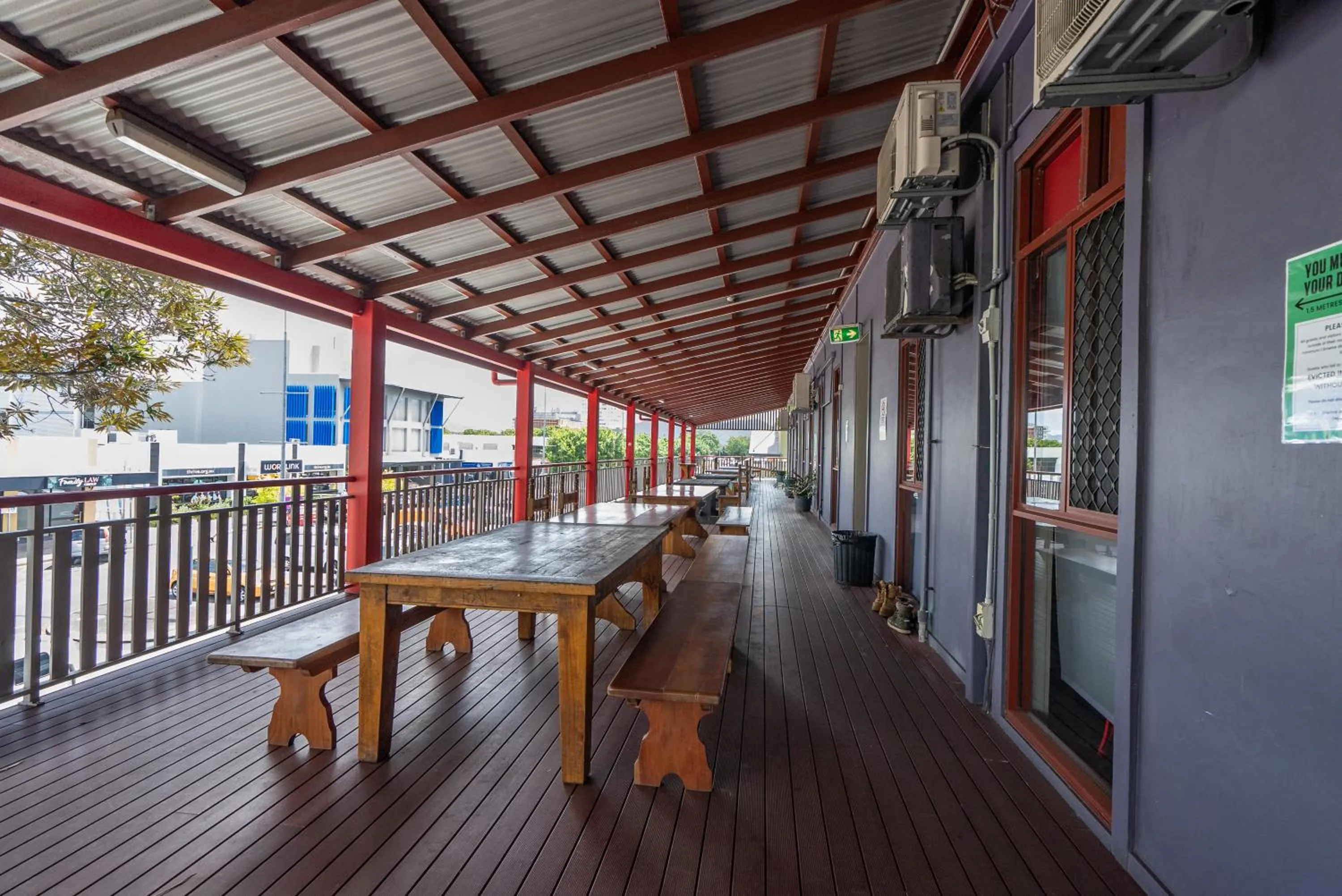 Patio in The Jack Backpackers