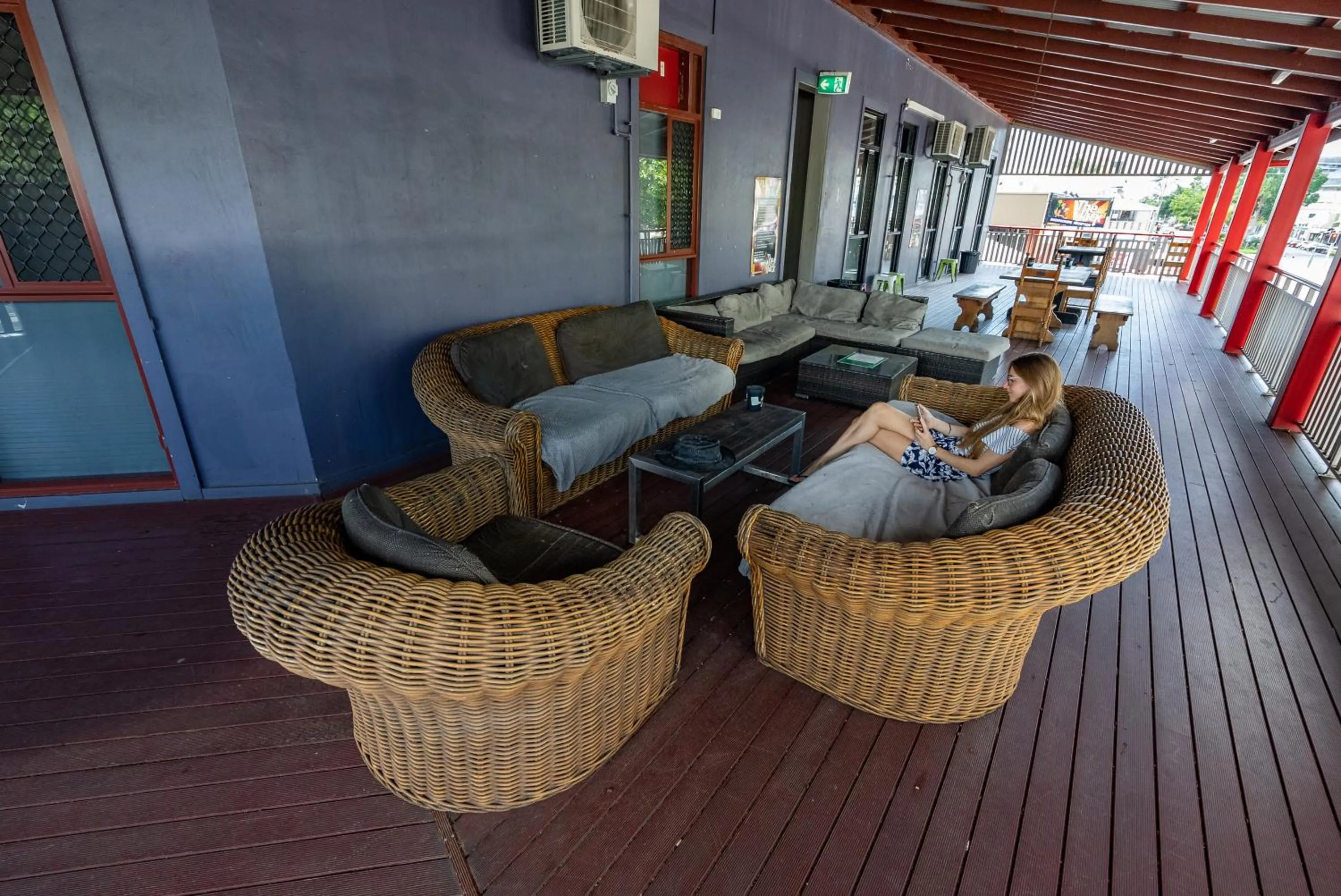 Patio in The Jack Backpackers