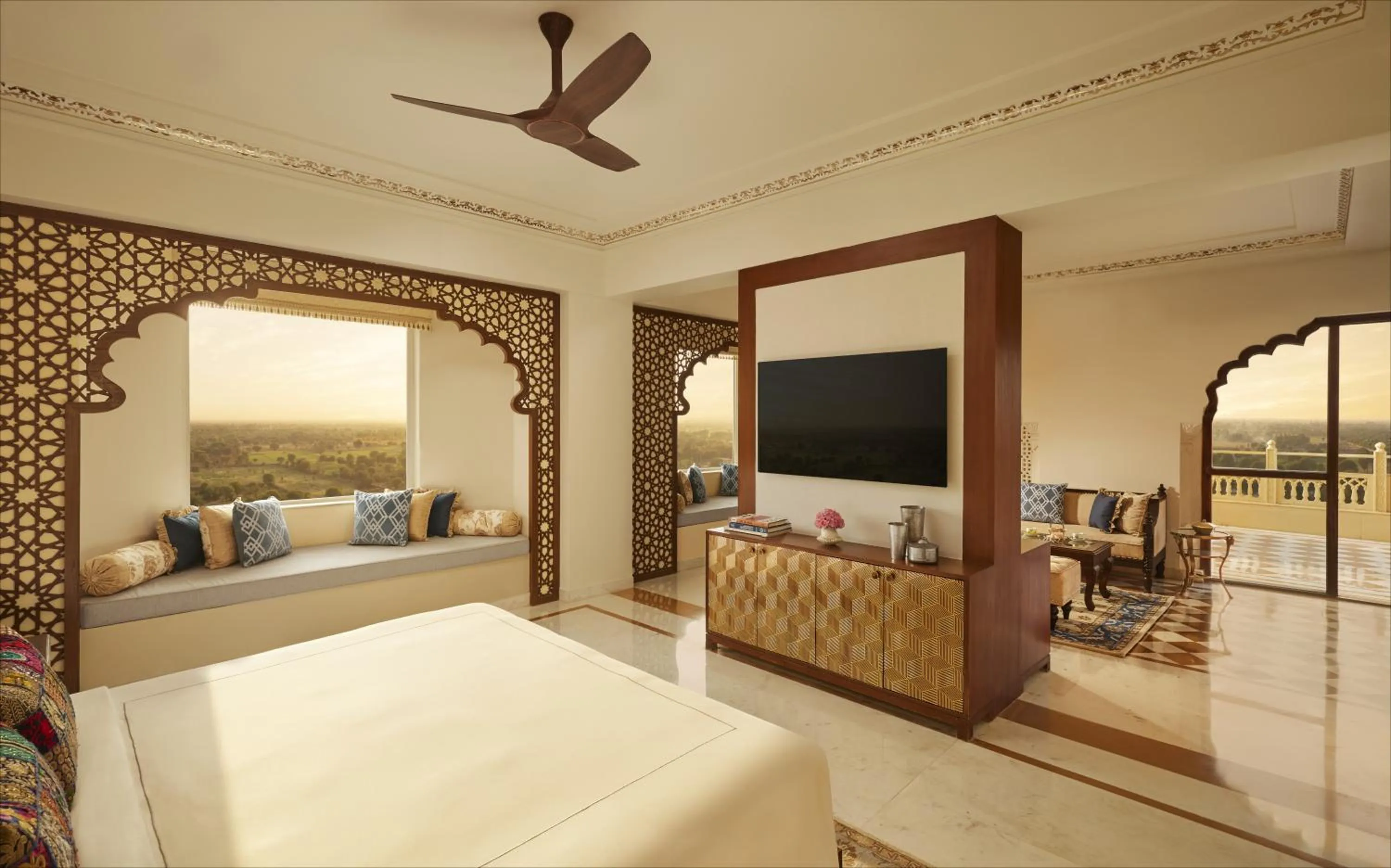 Bedroom, Bed in Anantara Jewel Bagh Jaipur
