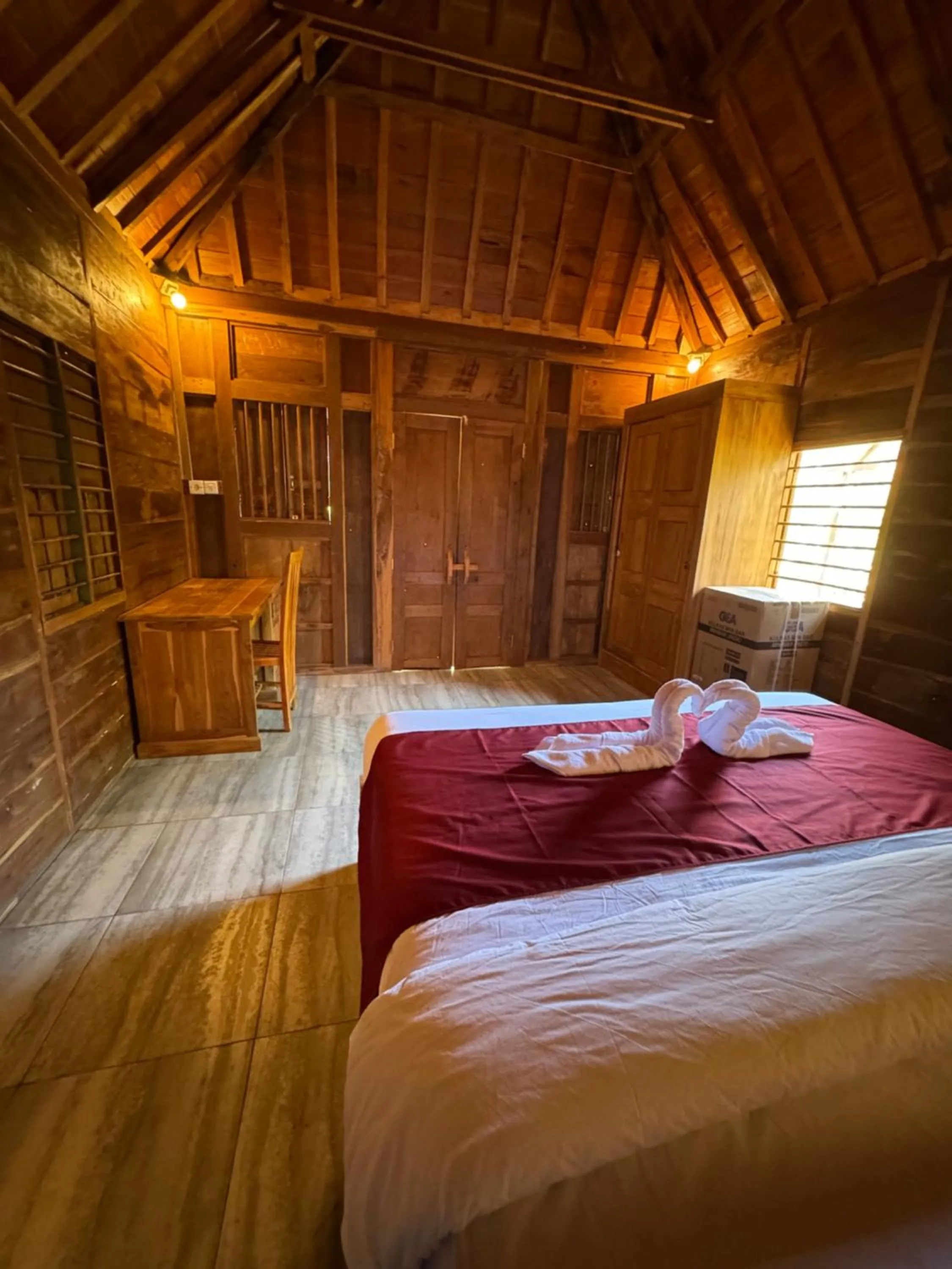 Bed in Oemah Kangin Homestay