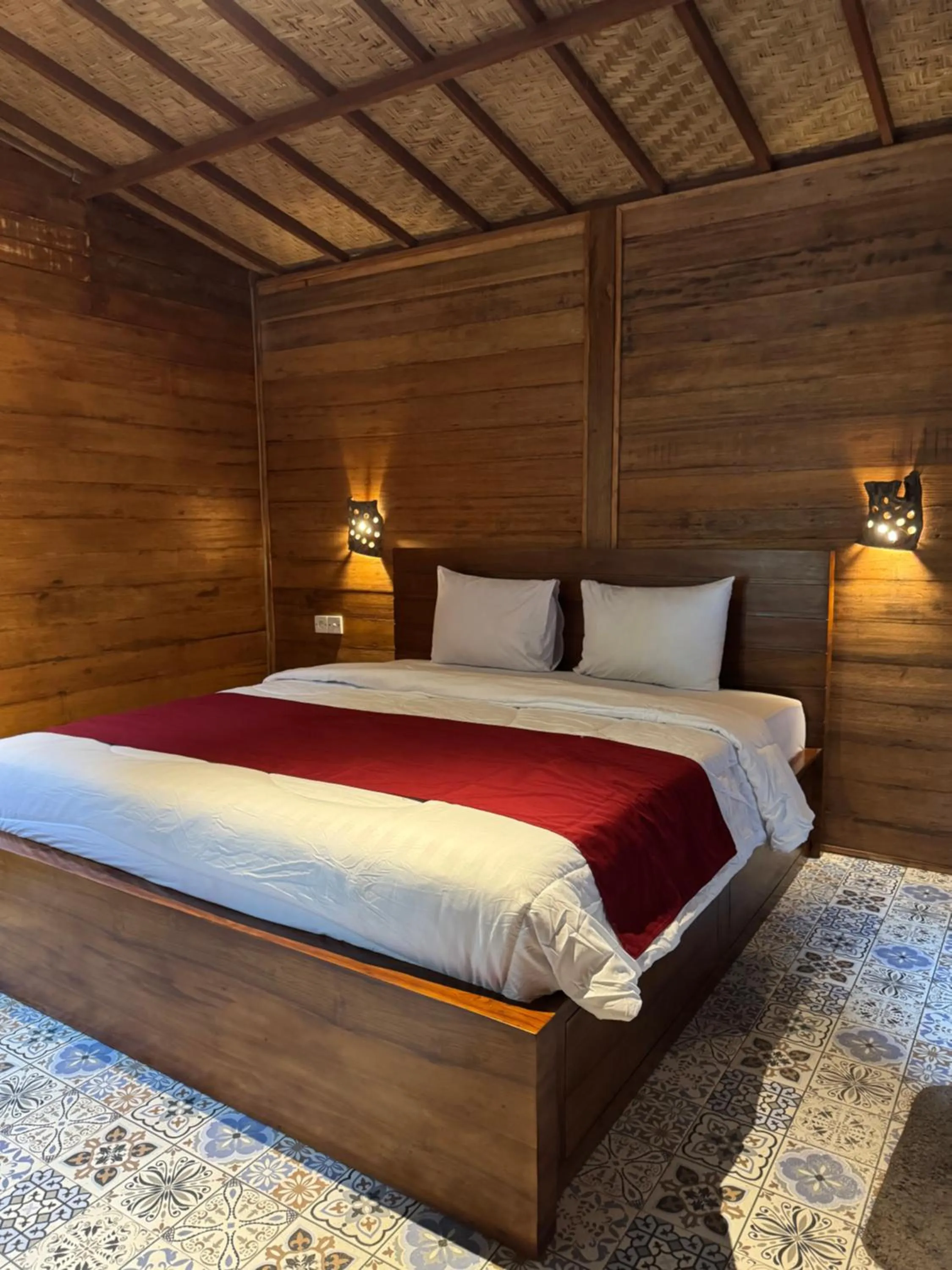 Bed in Oemah Kangin Homestay