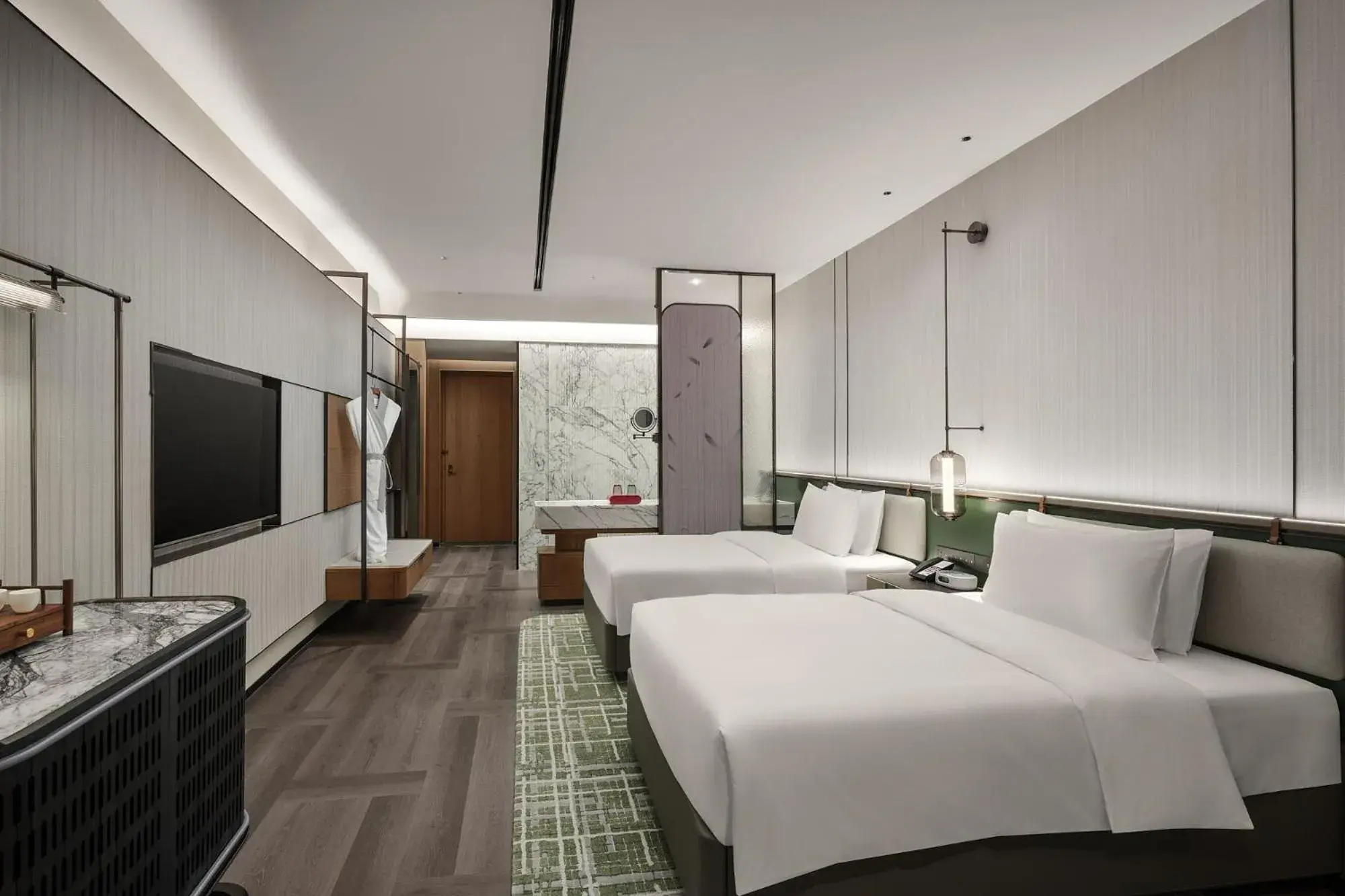 Premium Double Room with Two Double Beds and Mountain View in HUALUXE Chongqing Science Hall Premium Double Room with Two Double Beds and Mountain View in HUALUXE Chongqing Science Hall