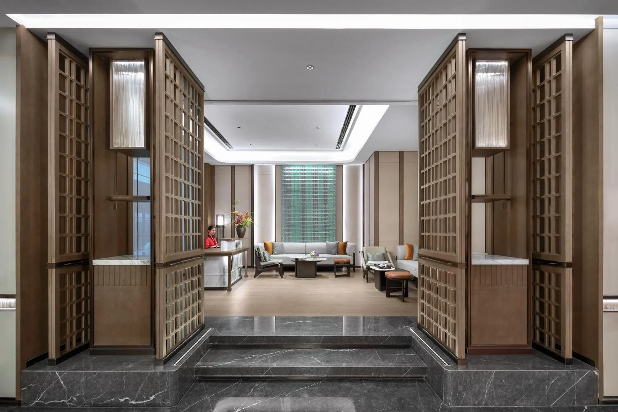 Seating area in HUALUXE Chongqing Science Hall