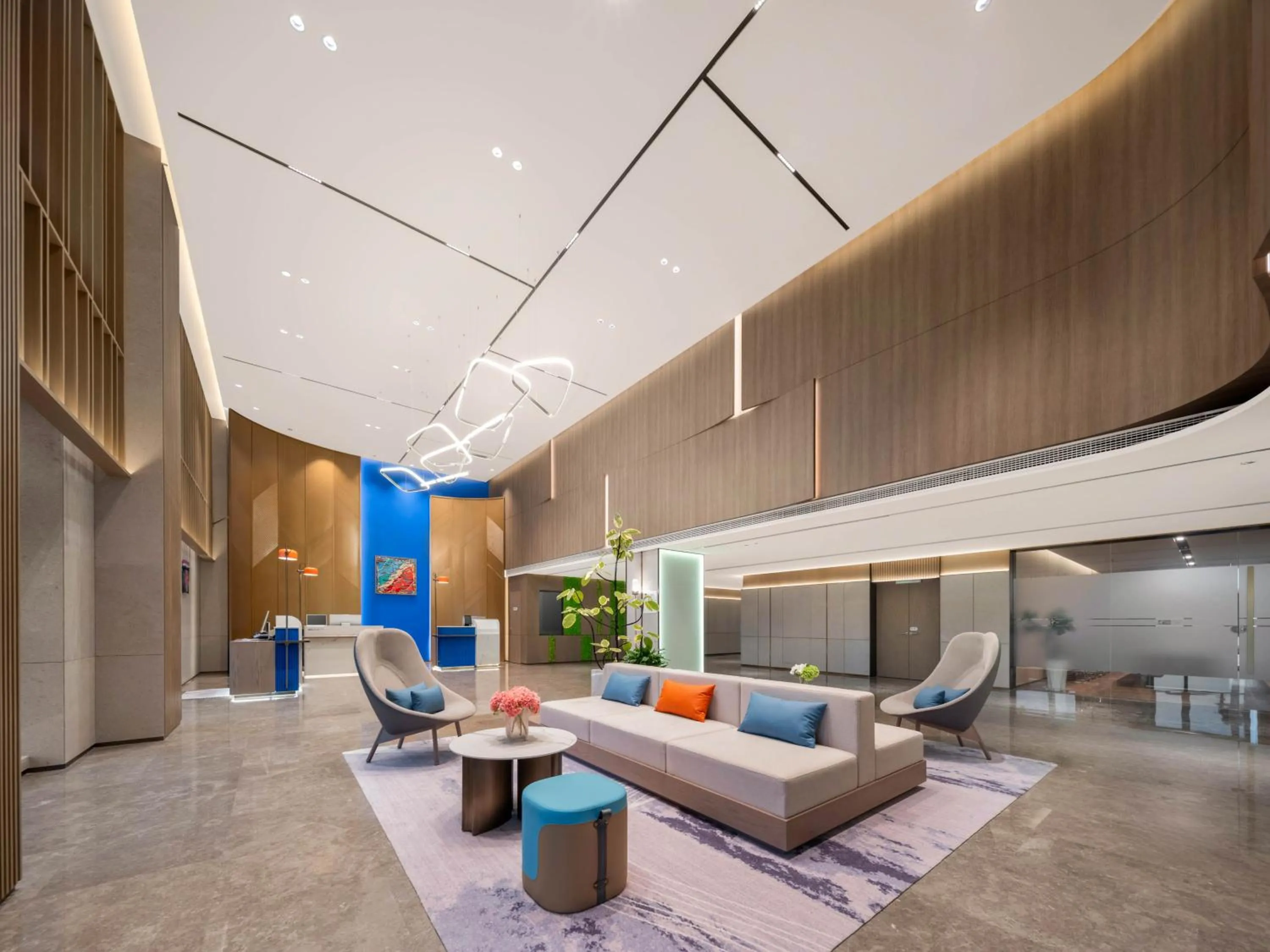 Lobby or reception in Holiday Inn Express Wuxi Xishan by IHG