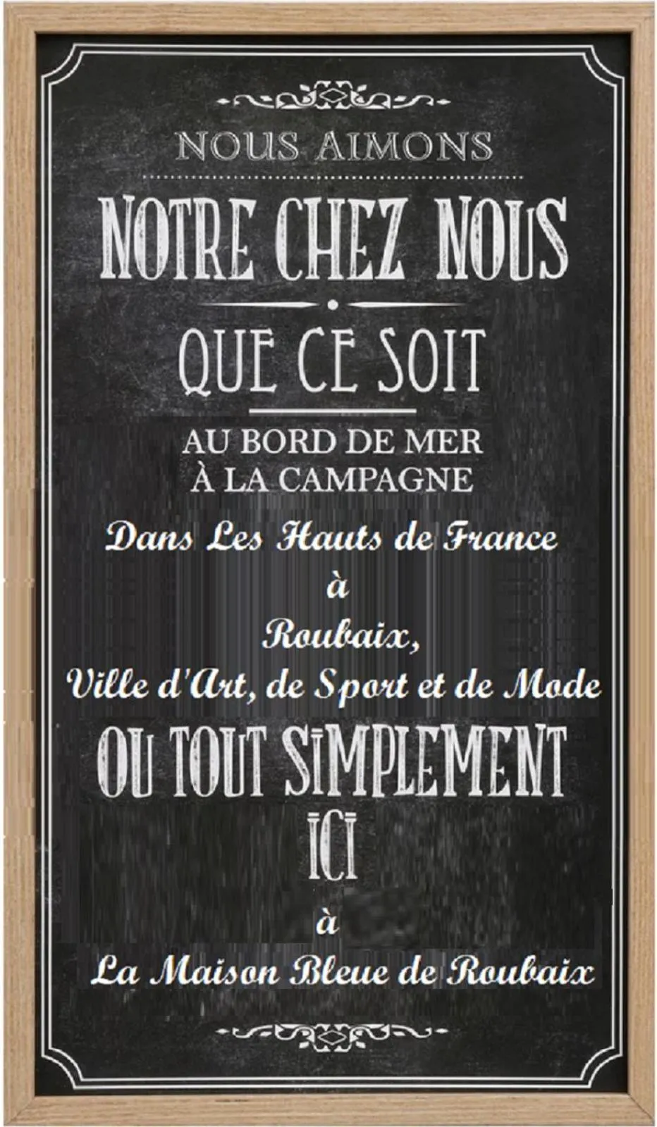 Logo/Certificate/Sign in La Maison Bleue de Roubaix