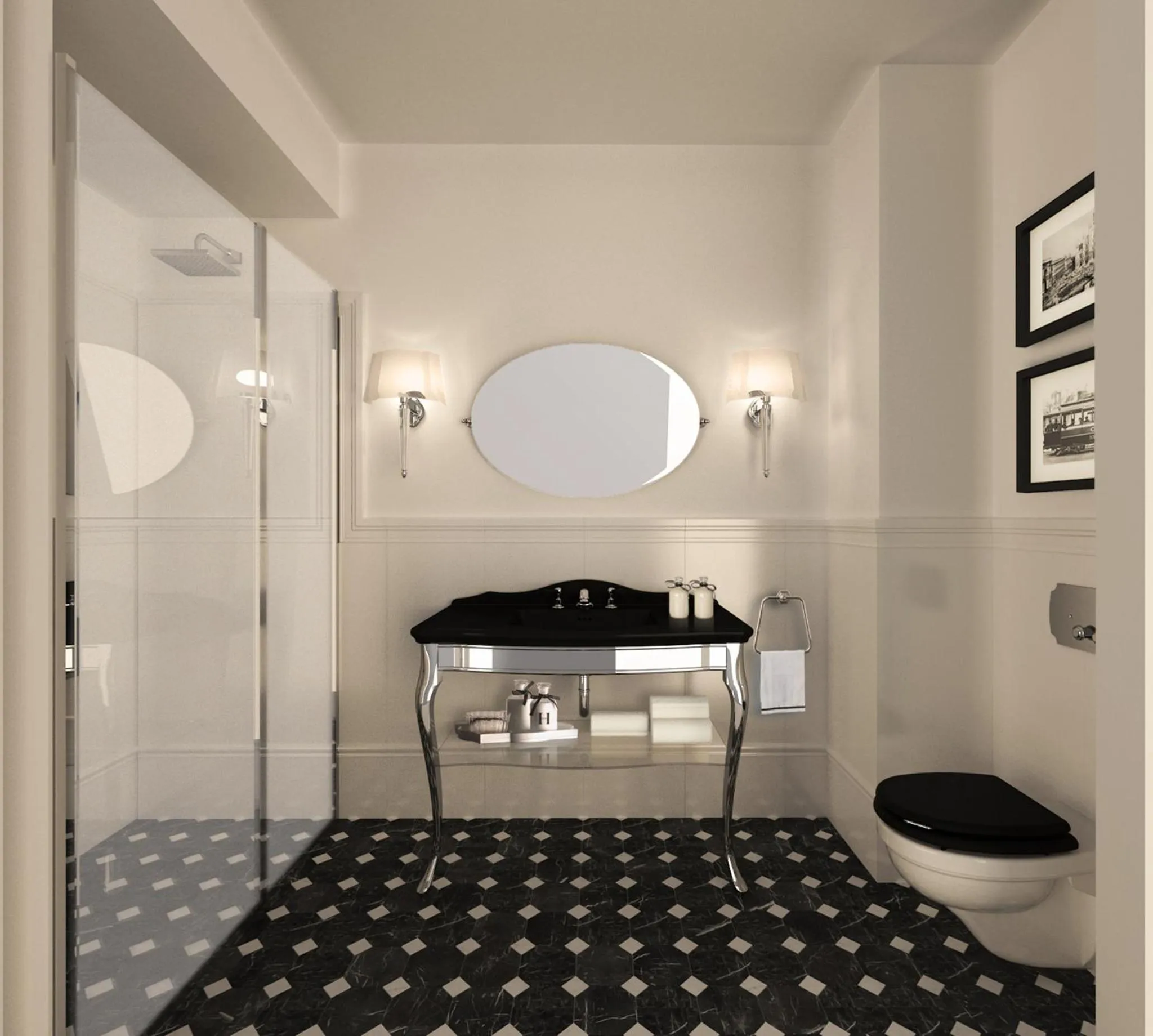 Bathroom, Bed in Duomo Rooms