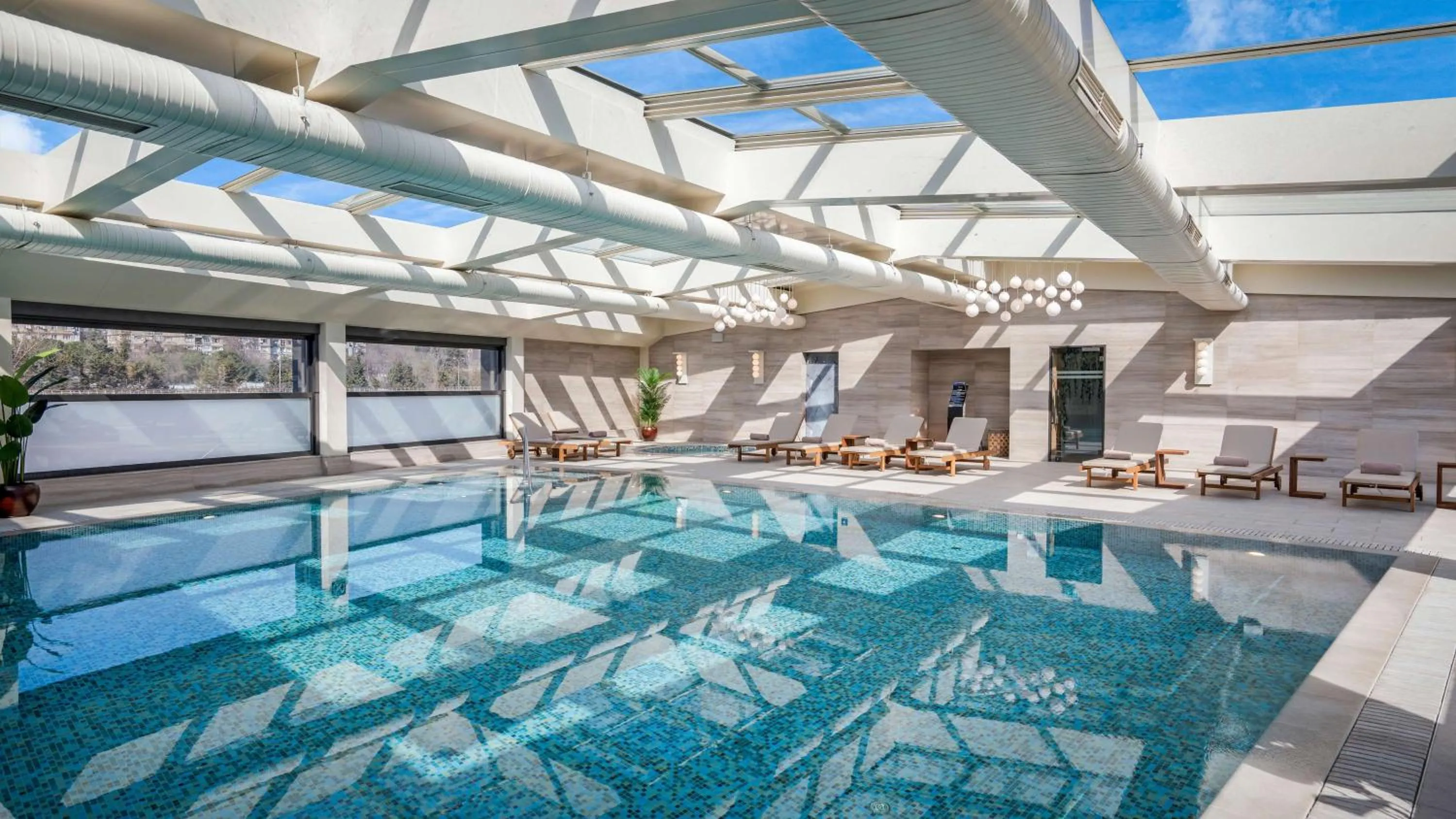 Pool view in Radisson Hotel Istanbul Merter