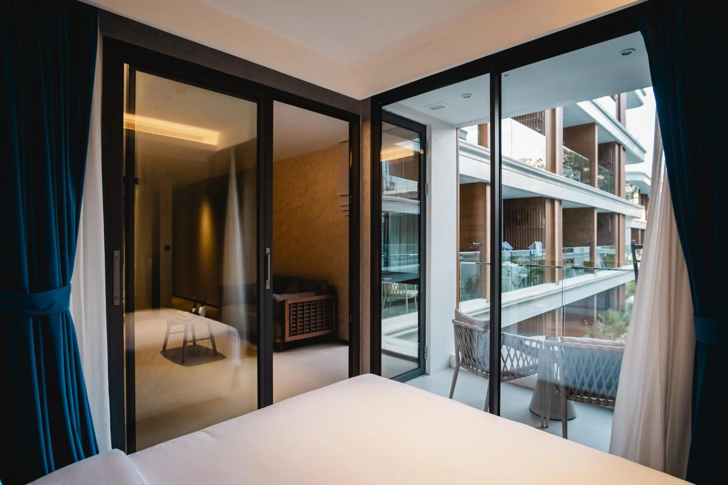 View (from property/room), Bed in Kora Beach Resort Phuket