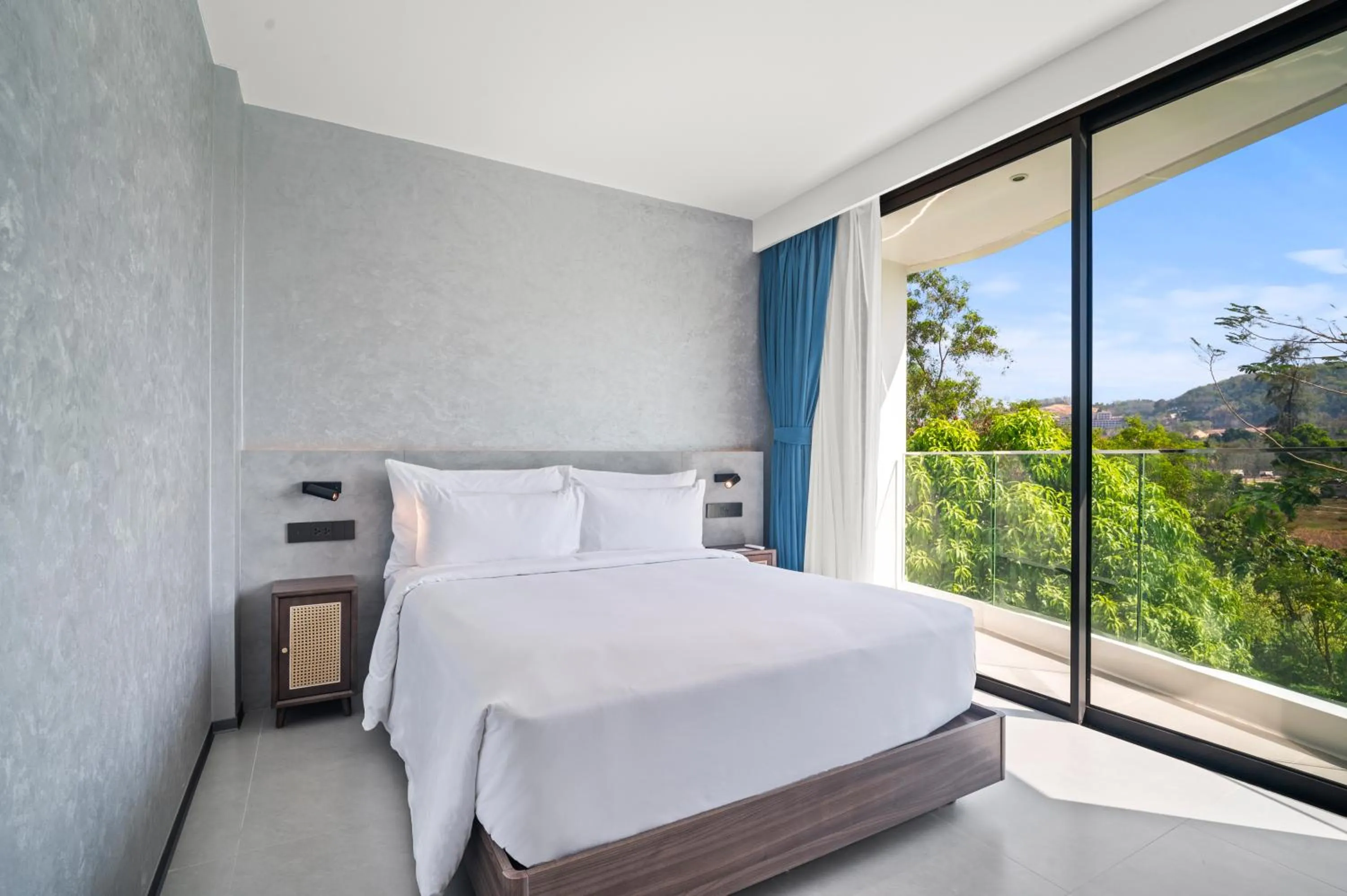 View (from property/room), Bed in Kora Beach Resort Phuket