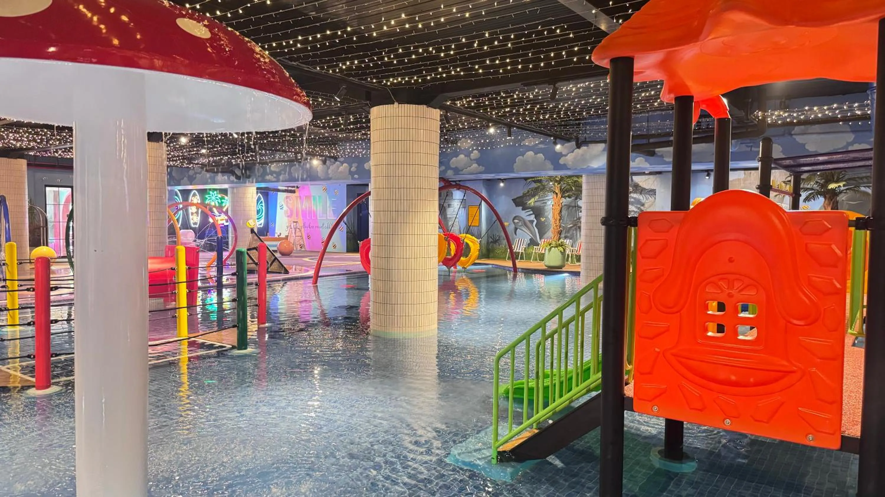 Aqua park in Yellow Bee Resort Cililitan