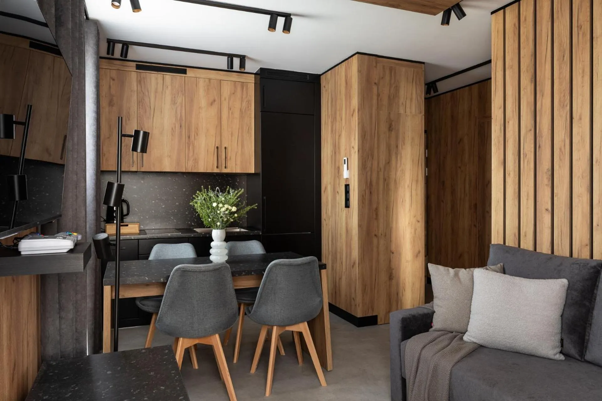 Living room in Cyrhla Apartamenty - sauna, playroom, free parking & wifi