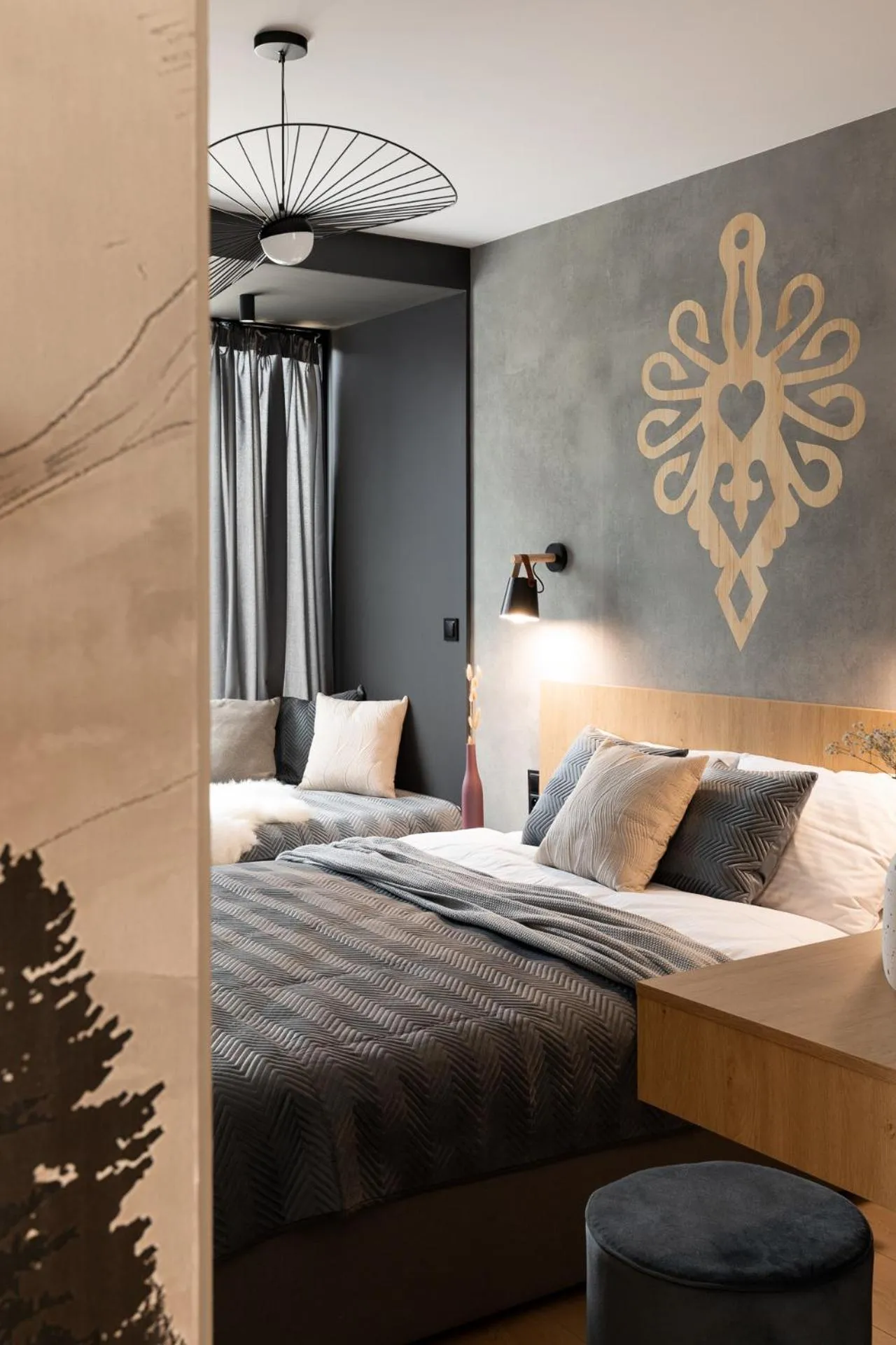 Bed in Cyrhla Apartamenty - sauna, playroom, free parking & wifi