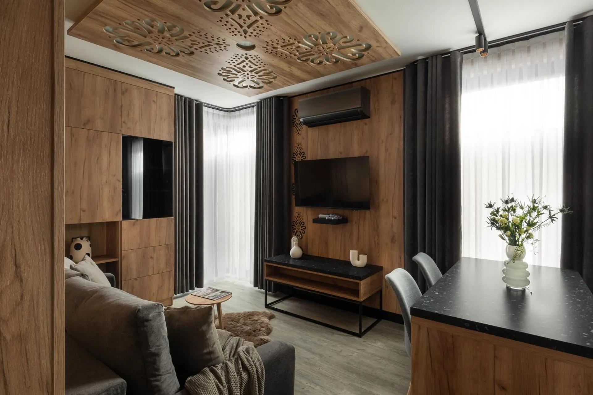 Living room in Cyrhla Apartamenty - sauna, playroom, free parking & wifi