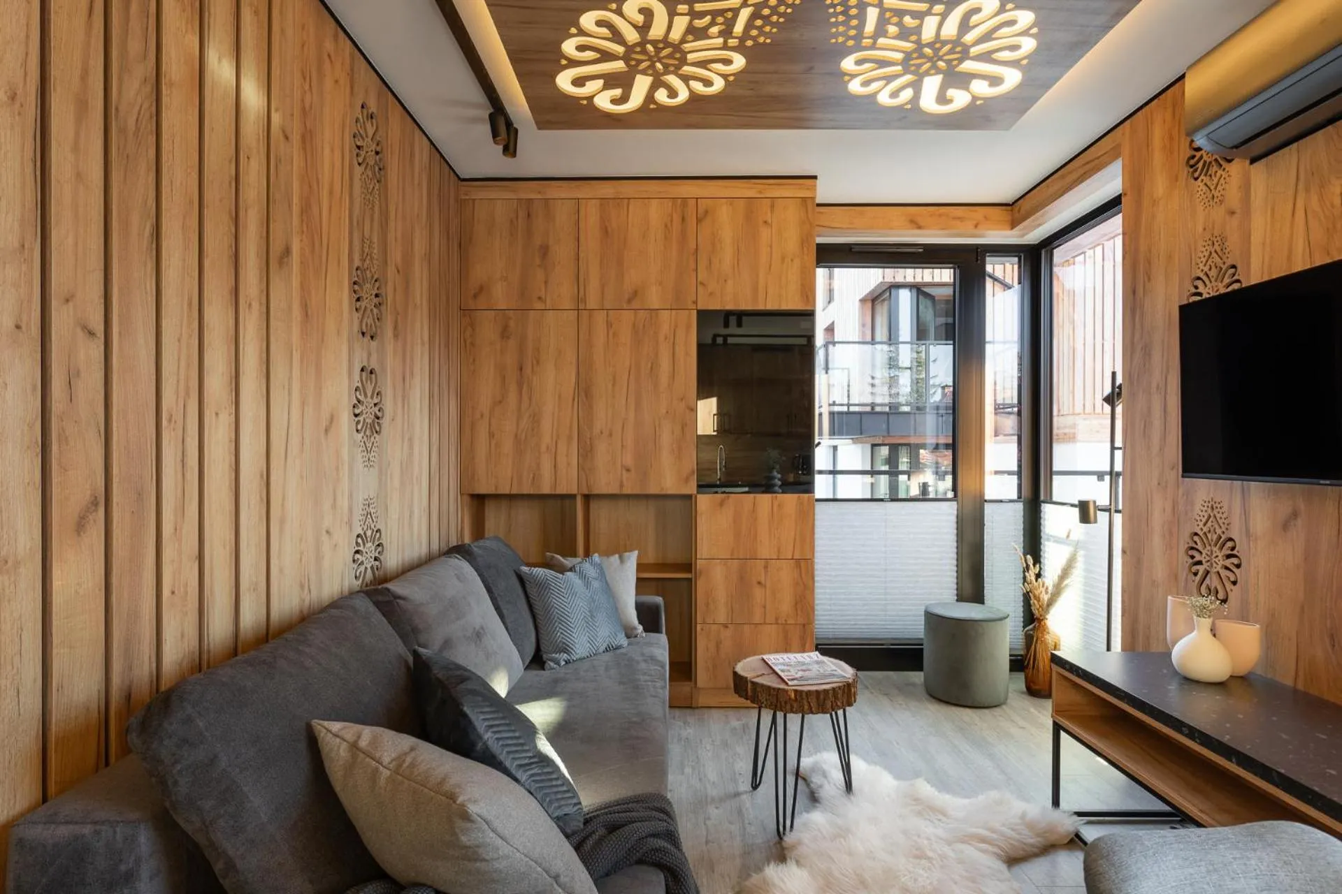 Living room in Cyrhla Apartamenty - sauna, playroom, free parking & wifi