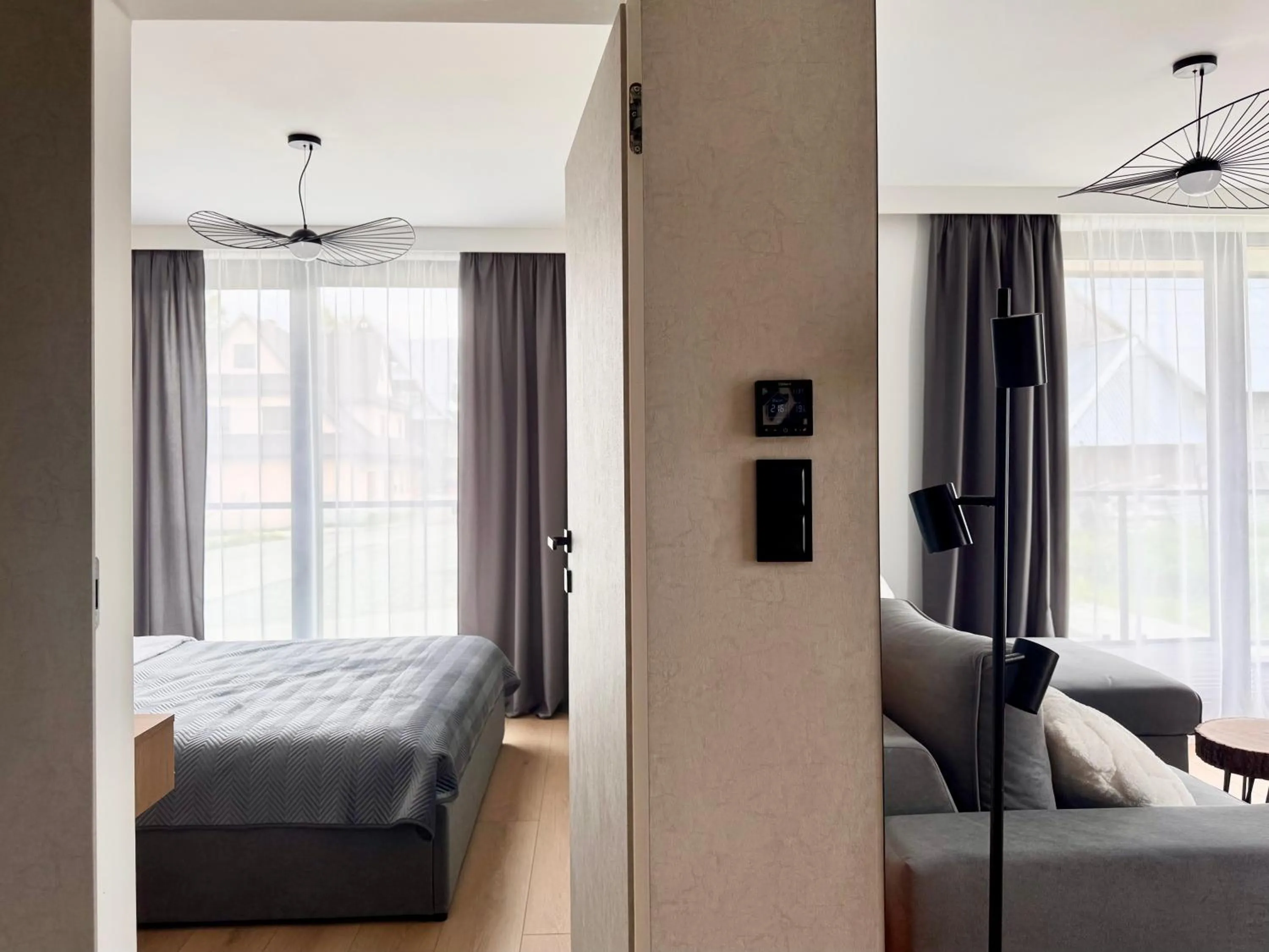 Seating area, Bed in Cyrhla Apartamenty - sauna, playroom, free parking & wifi