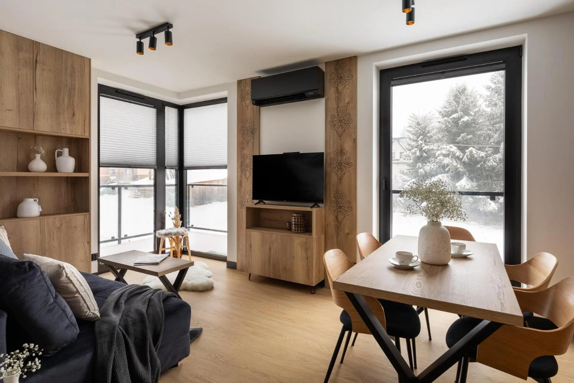 TV and multimedia in Cyrhla Apartamenty - sauna, playroom, free parking & wifi