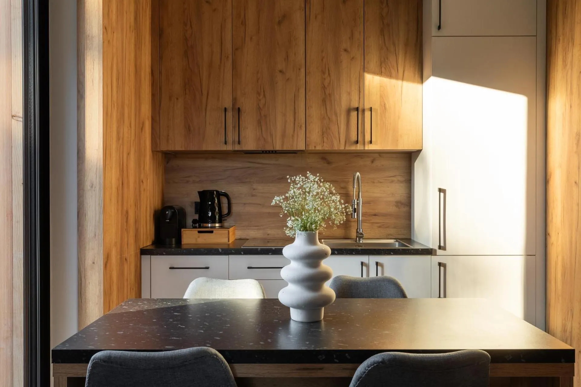 Dining area in Cyrhla Apartamenty - sauna, playroom, free parking & wifi