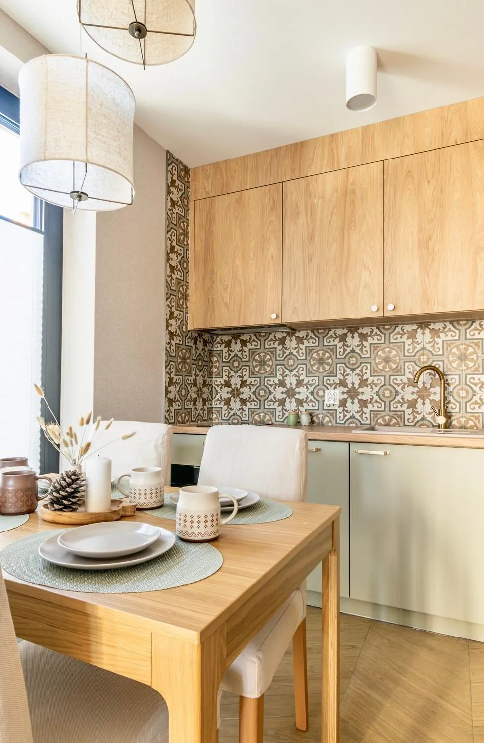 Kitchen or kitchenette in Cyrhla Apartamenty - sauna, playroom, free parking & wifi