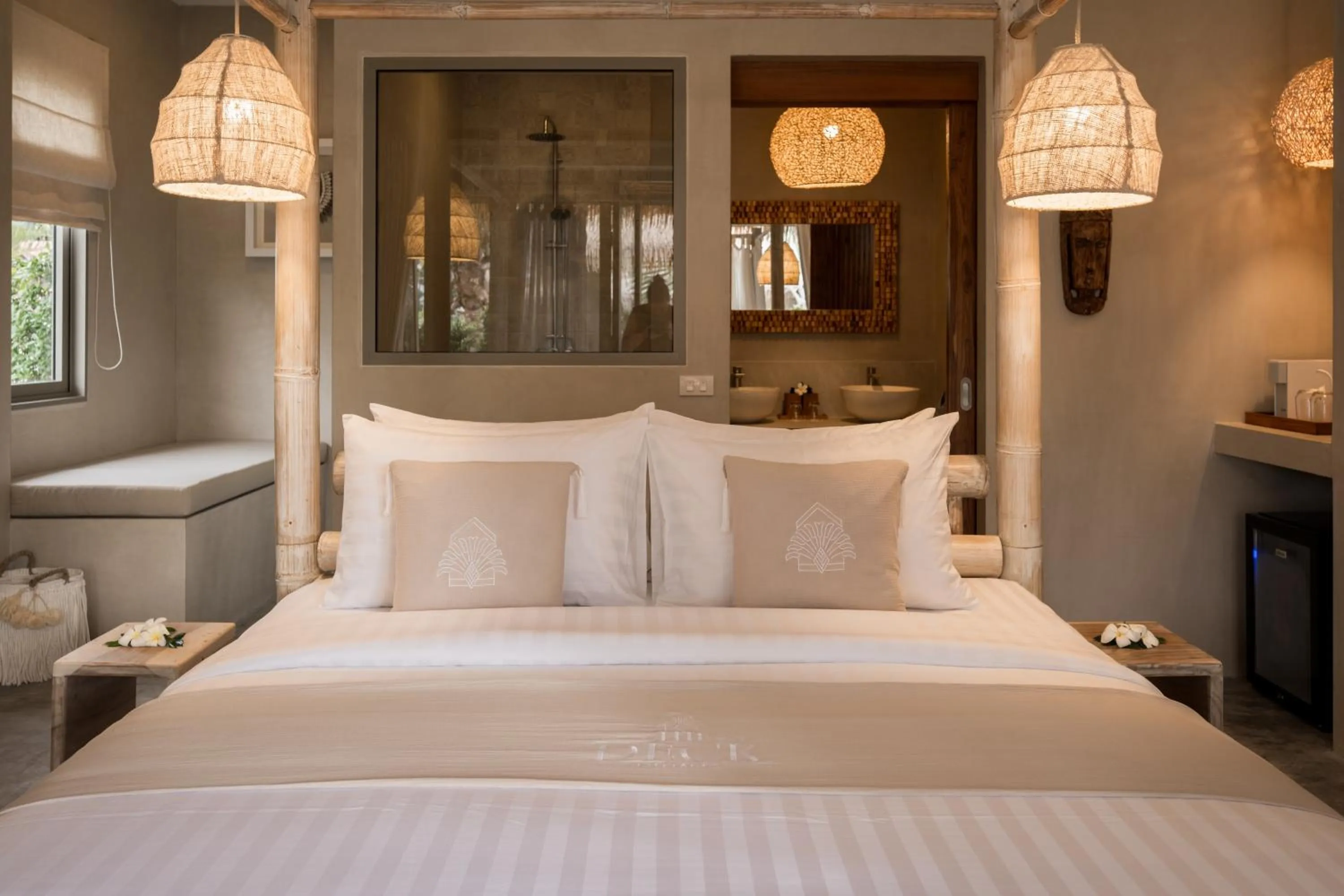 Bed in The Deck Cottages Samui