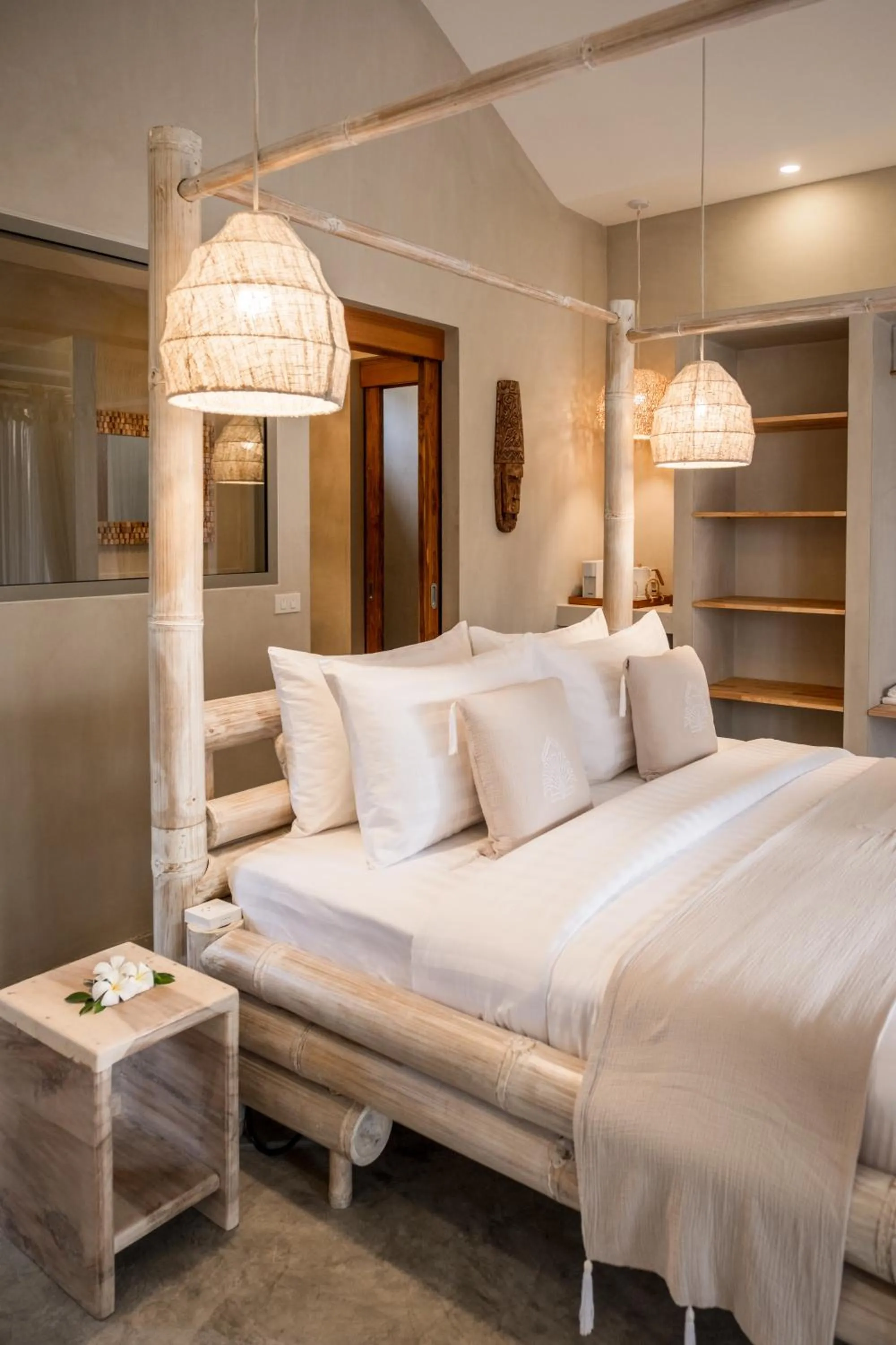 Bed in The Deck Cottages Samui