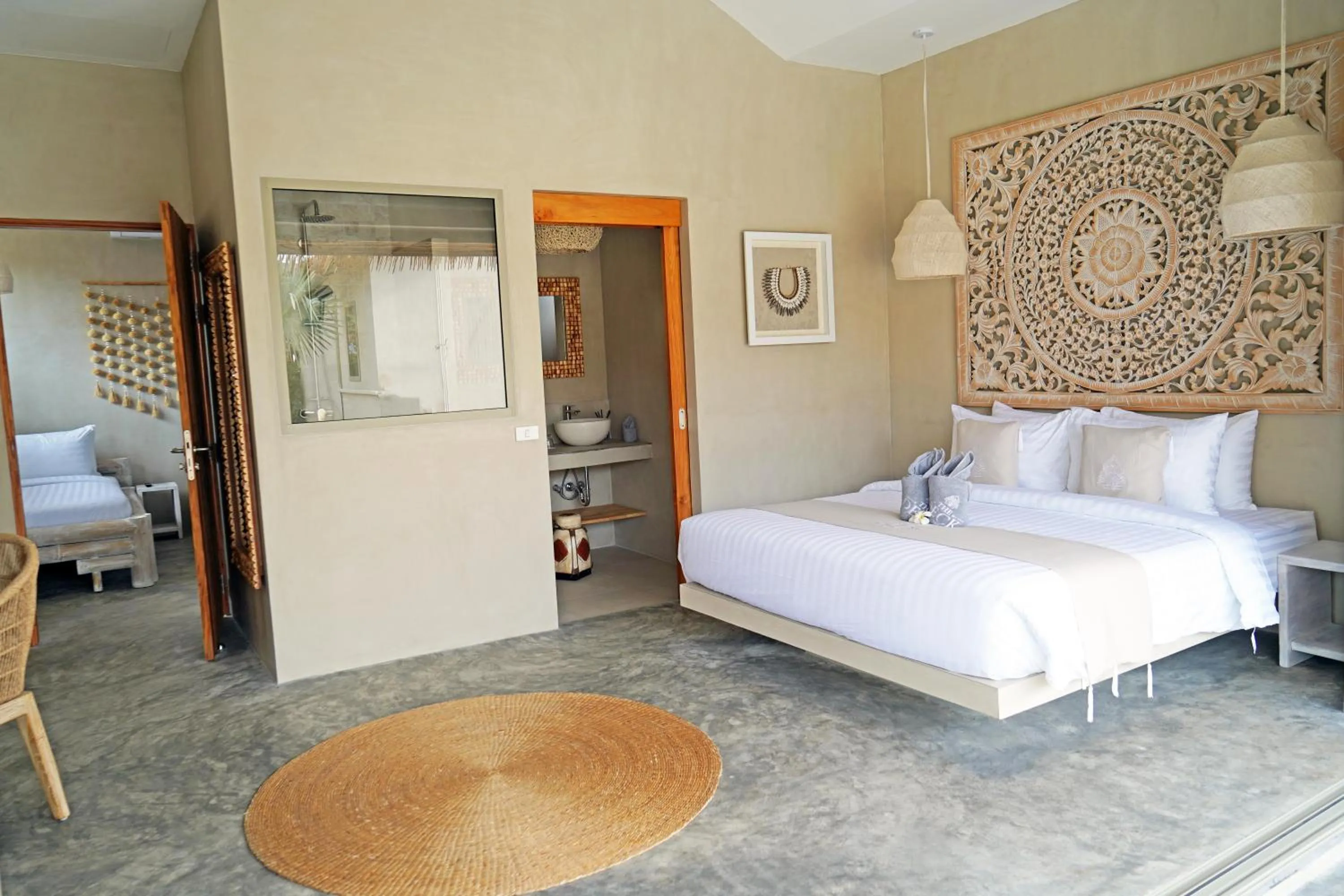 Bed in The Deck Cottages Samui