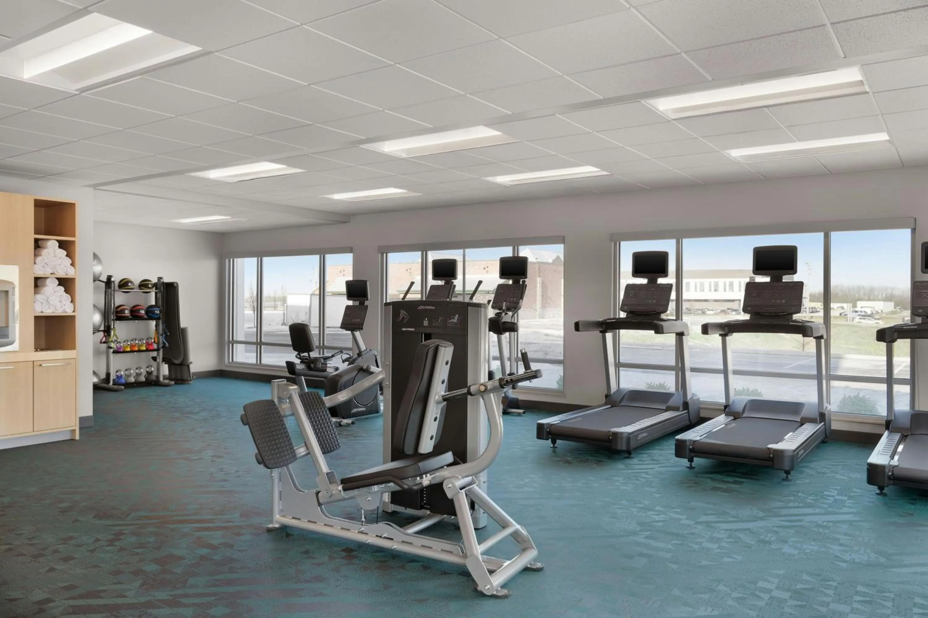 Fitness centre/facilities in TownePlace Suites by Marriott Crown Point