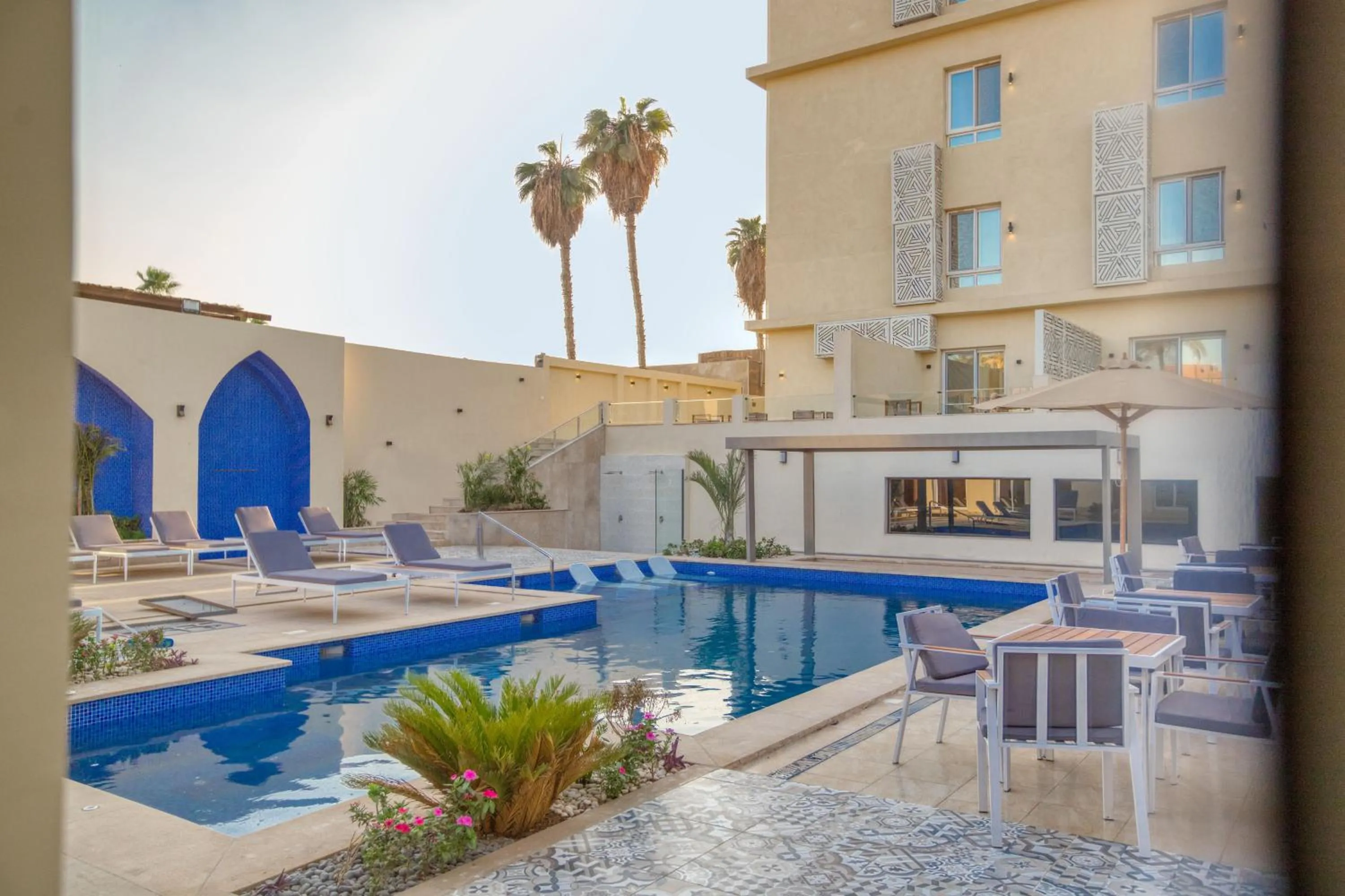 Patio in Mazar Pyramids Hotel