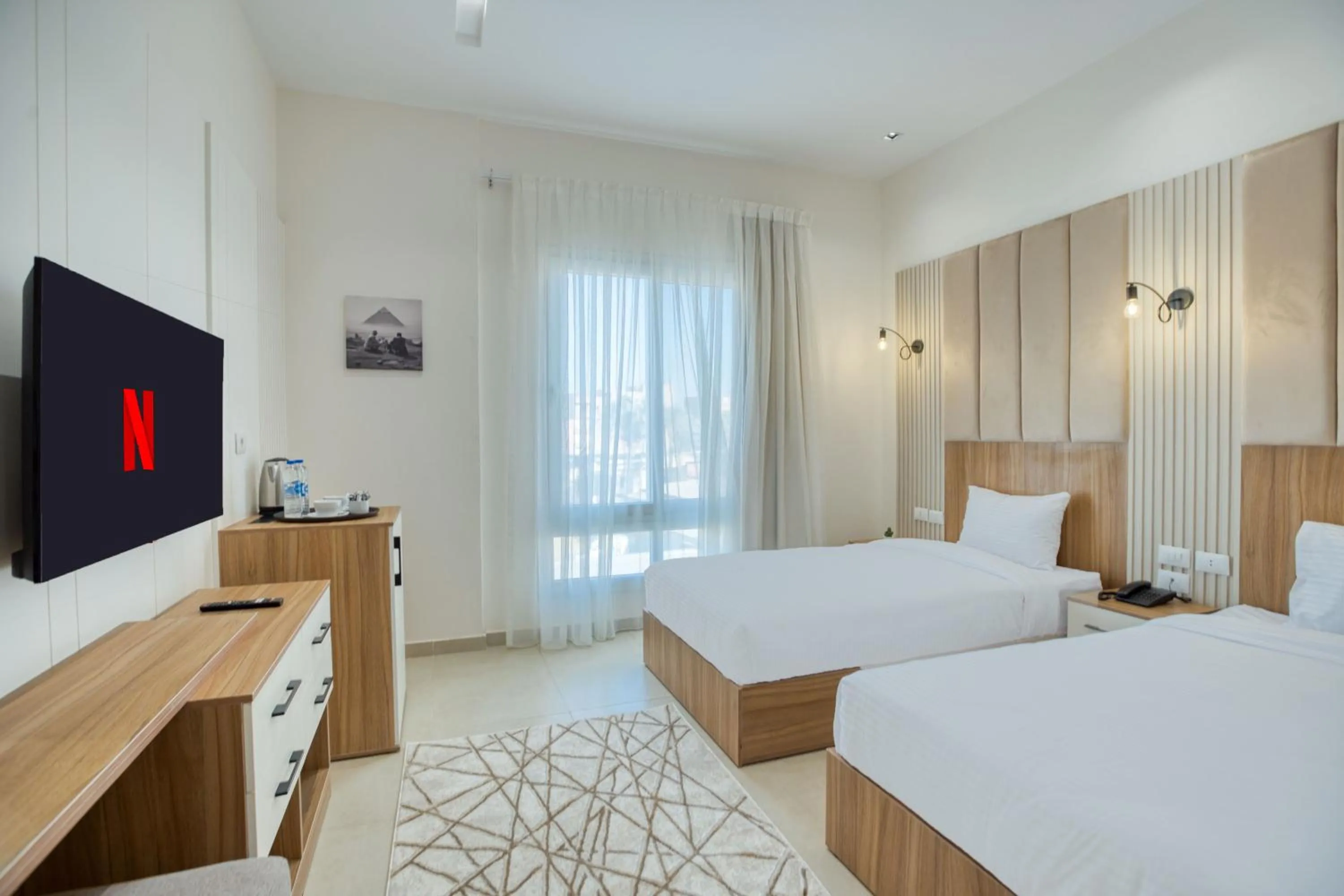 Bed in Mazar Pyramids Hotel