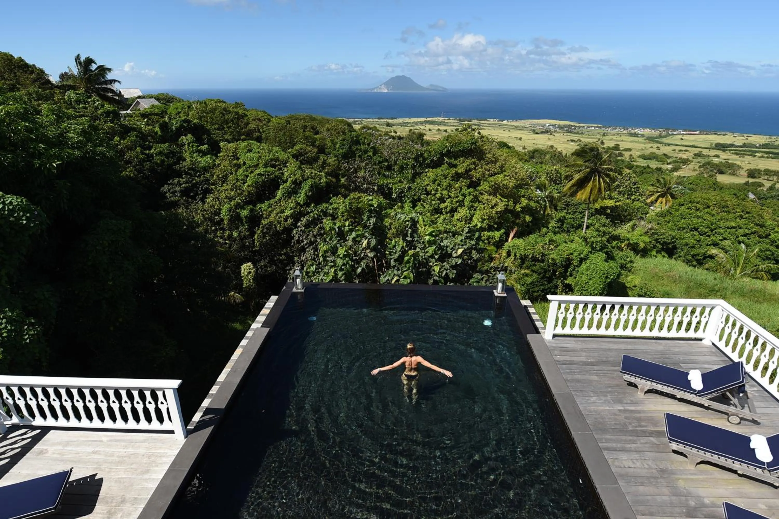 Pool view in Belle Mont Sanctuary Resort - Kittitian Hill