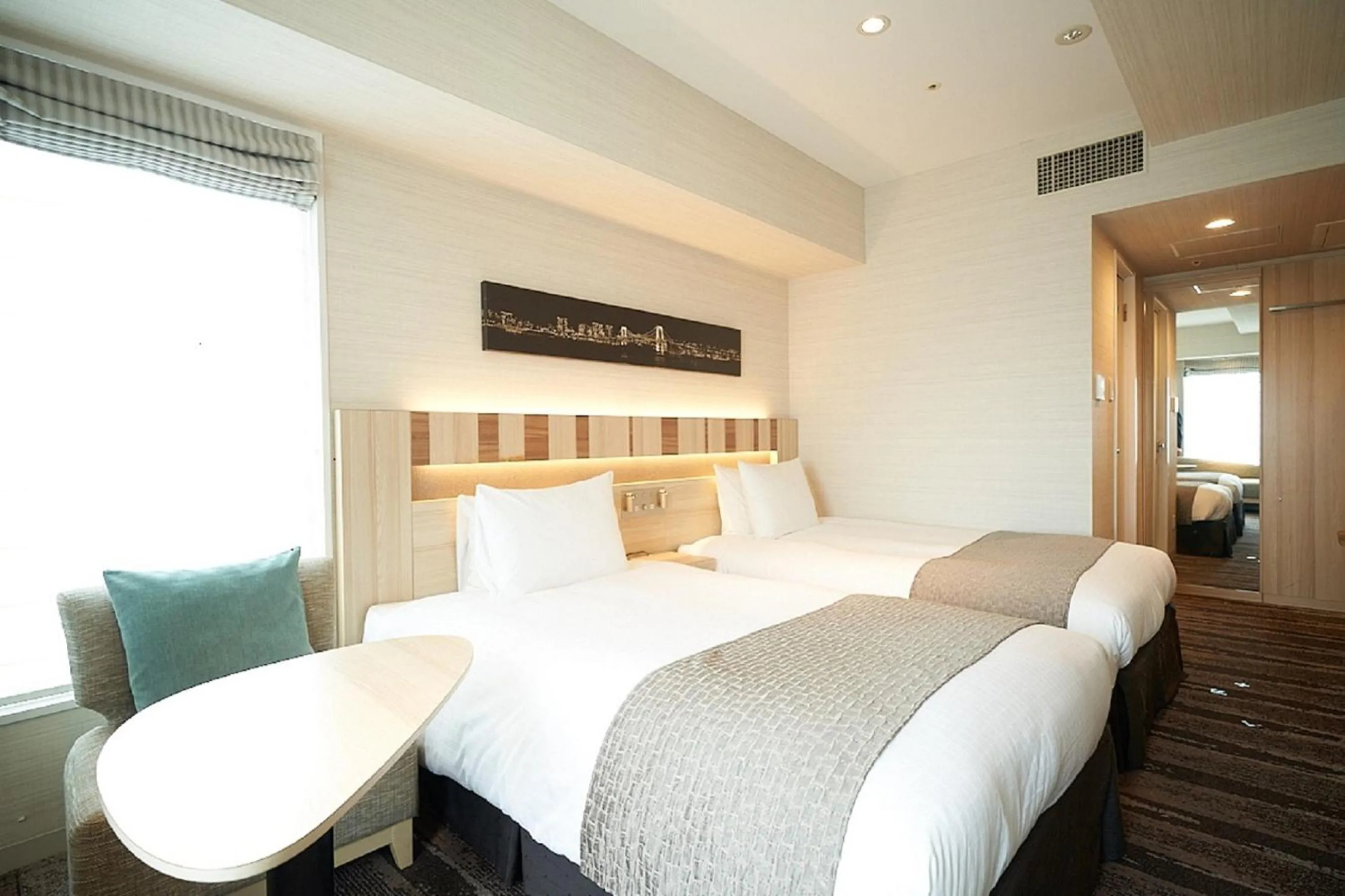 Bed in Hotel Sunroute Ginza