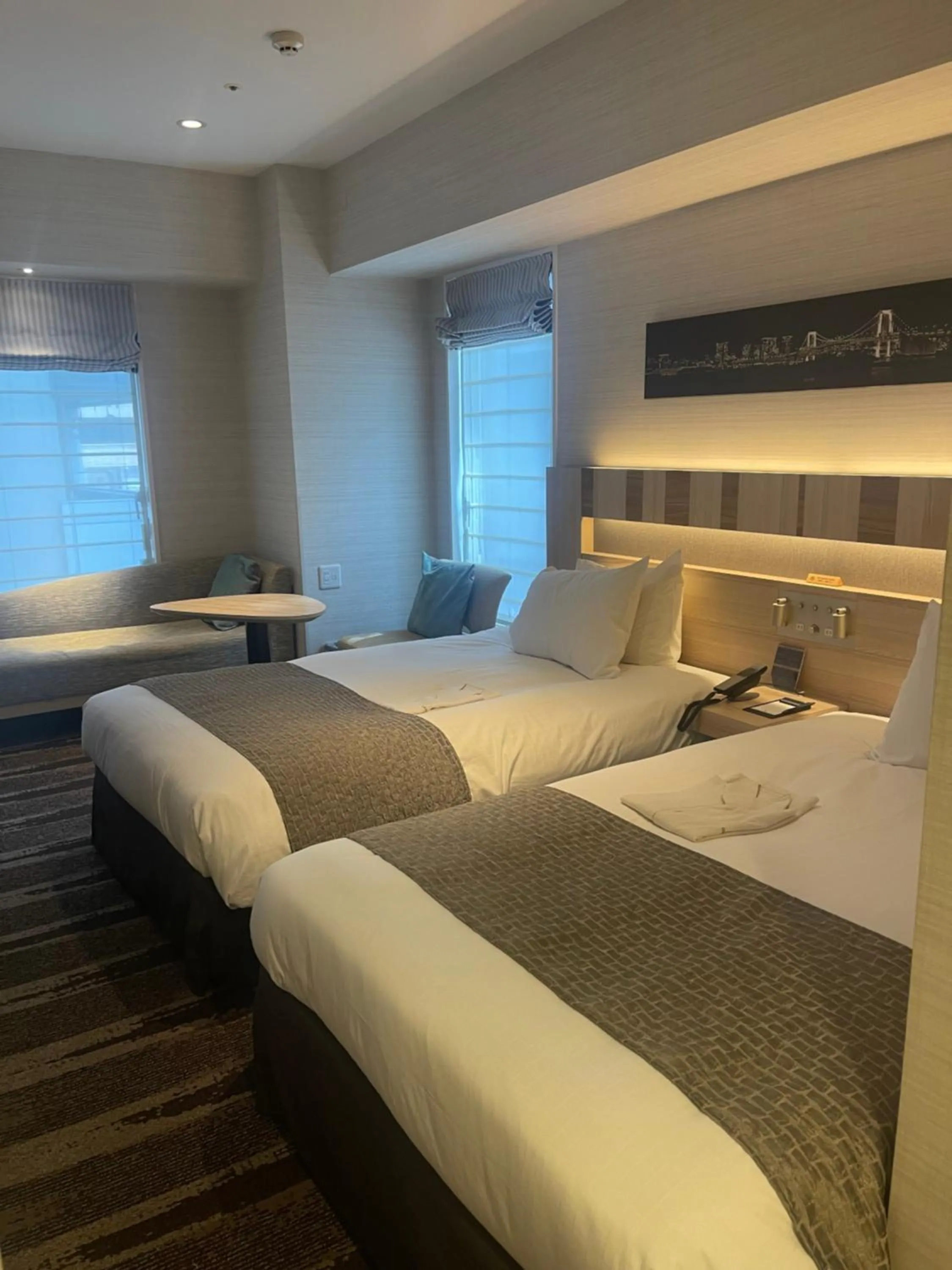 Bed in Hotel Sunroute Ginza