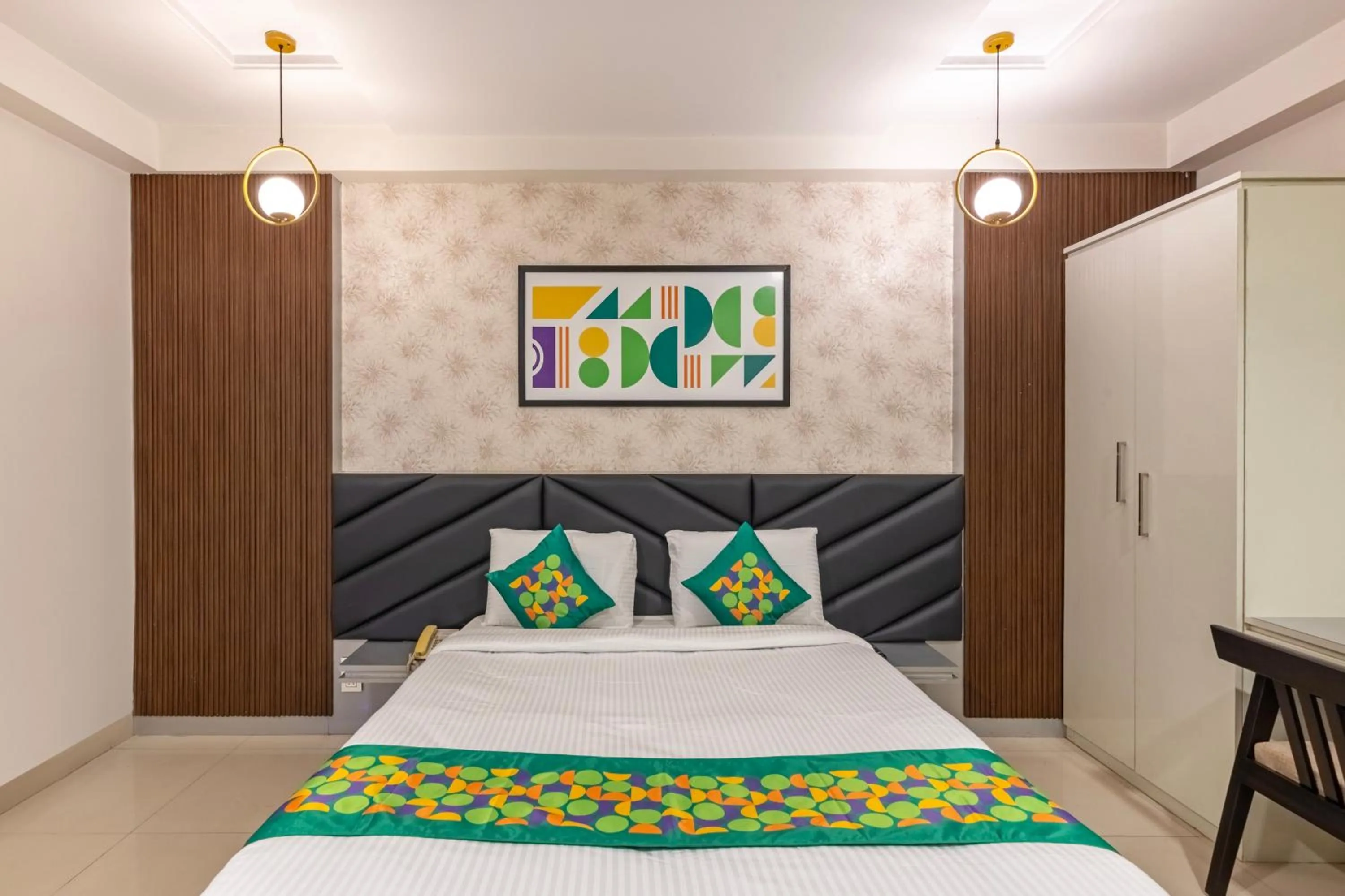 Bedroom, Bed in Treebo AR Grand, Gajuwaka