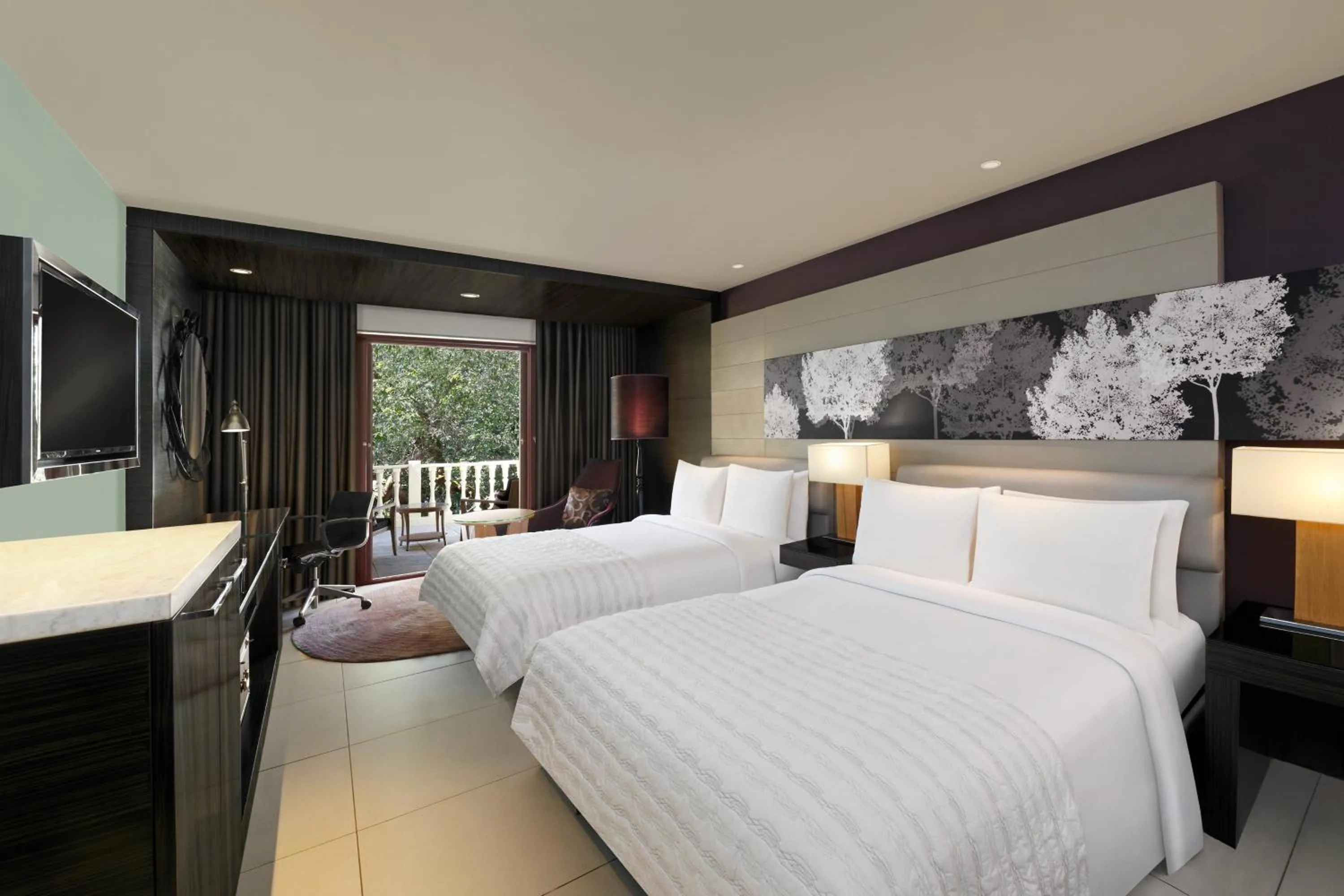 Photo of the whole room, Bed in Le Meridien Mahabaleshwar Resort & Spa